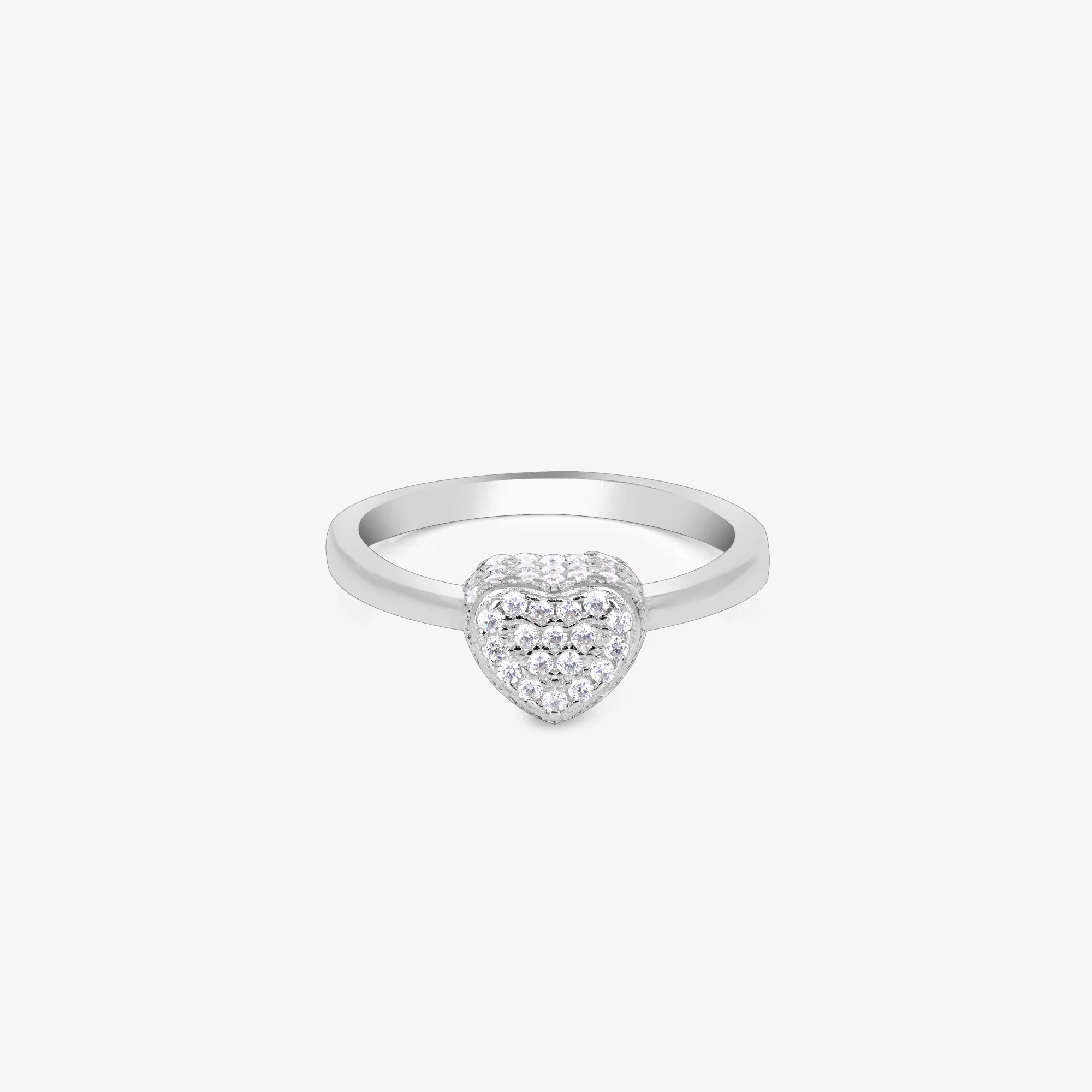 Silver Heart Affection Ring - Image 4