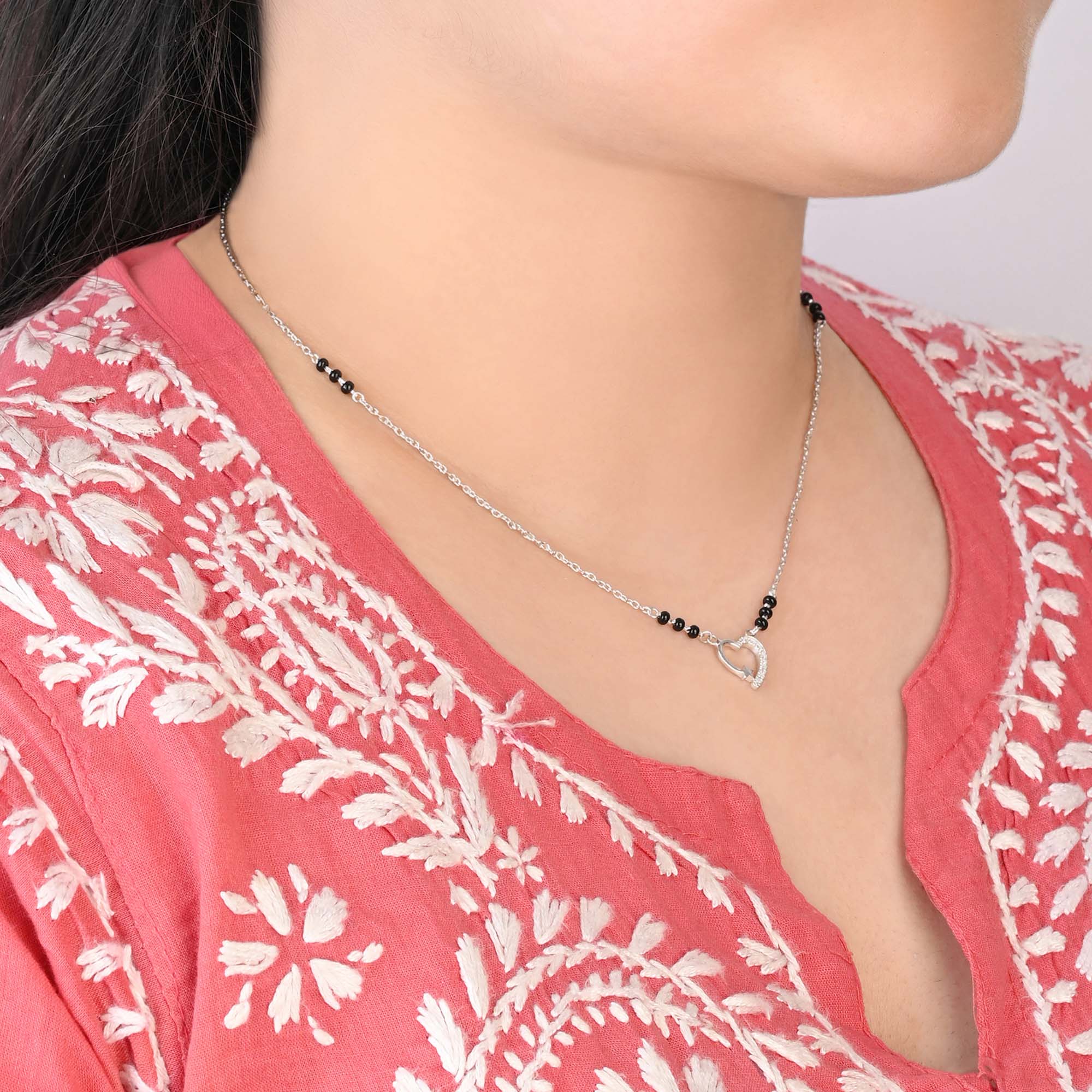 Silver Heart Mangalsutra - Image 4
