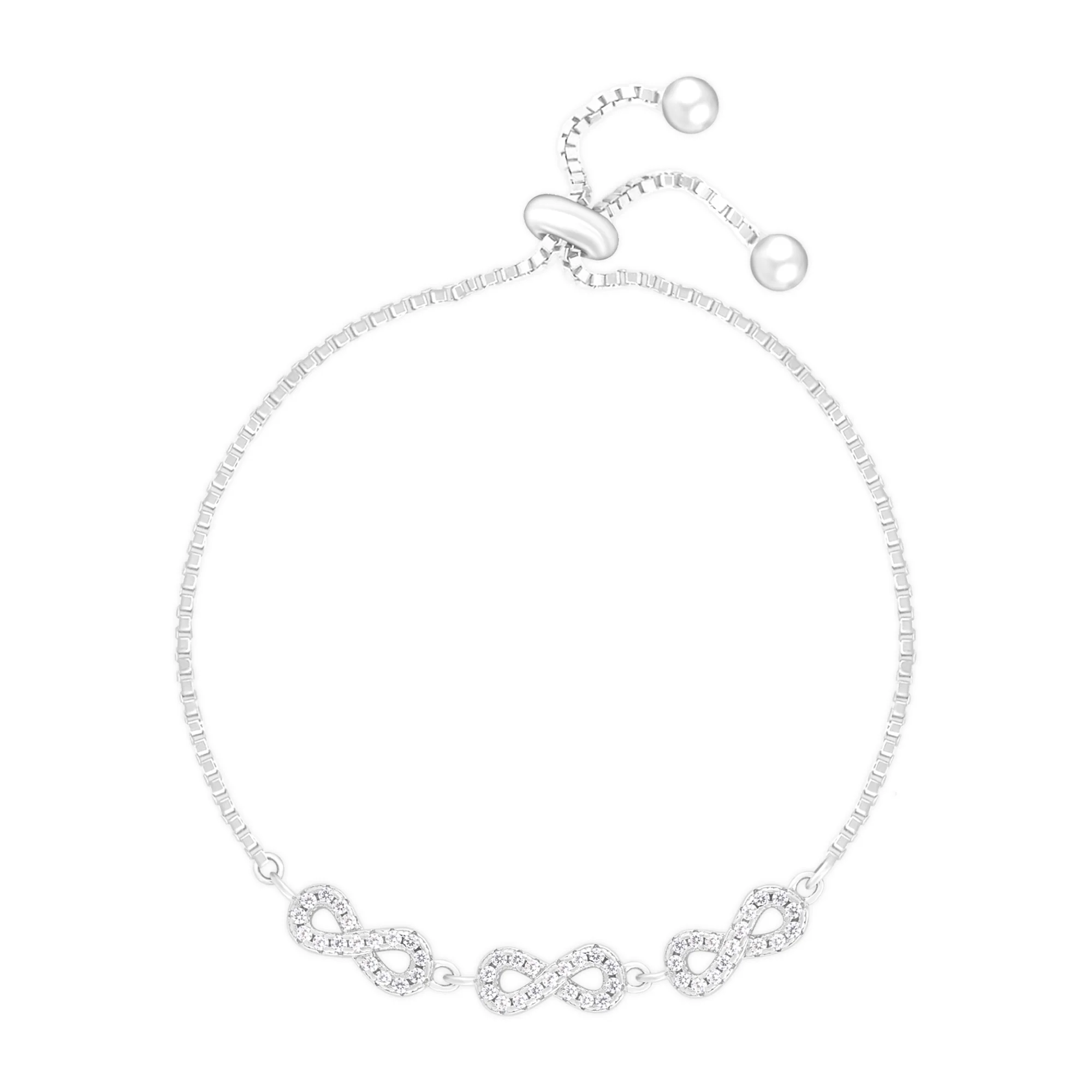 Infinity Silver Bracelet - Image 2