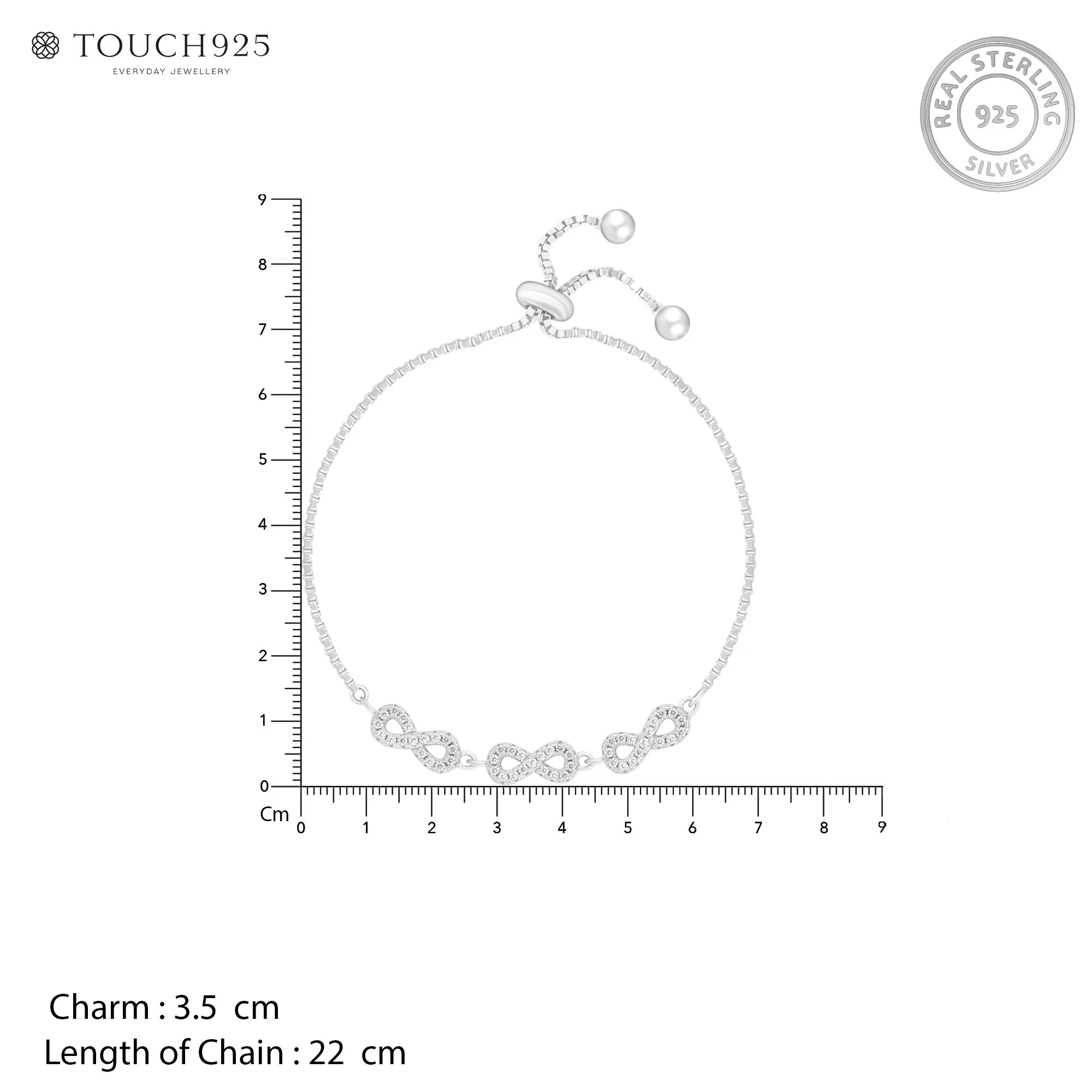 Infinity Silver Bracelet - Image 6