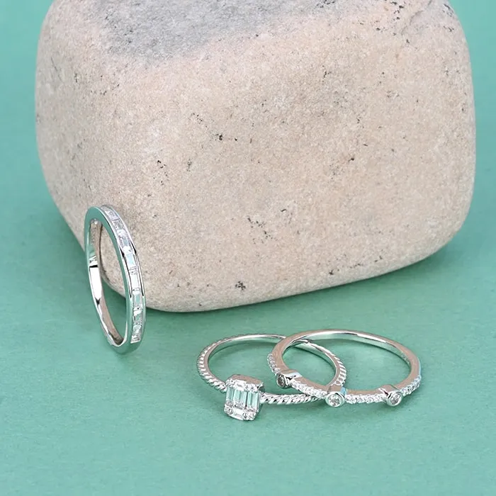 Silver Symphony Stack Rings - Image 2