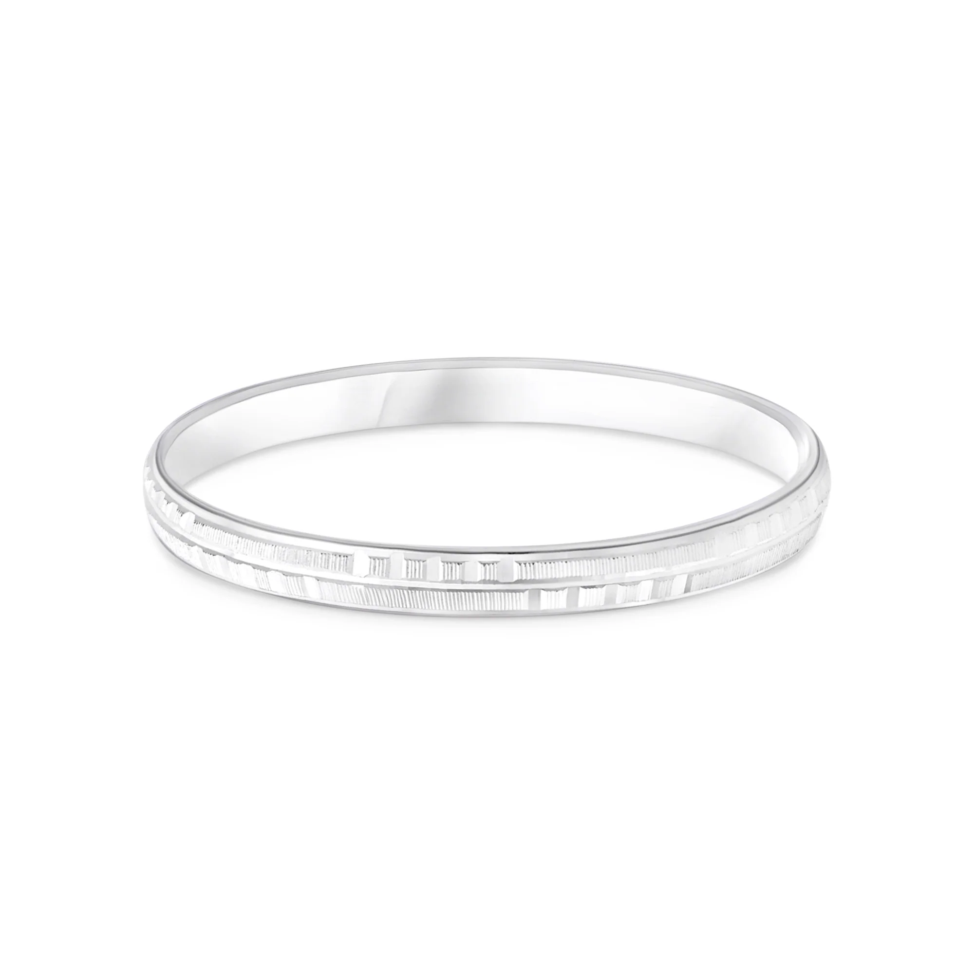 Silver Textured Line Kada - Image 2