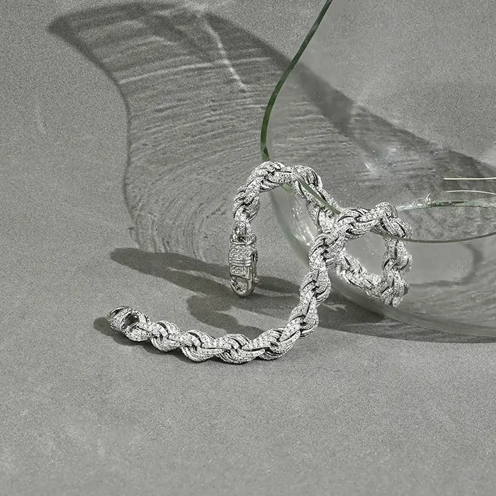 Silver Twist Knot Bracelet - Image 4