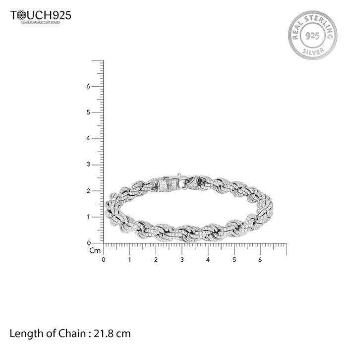 Silver Twist Knot Bracelet - Image 5