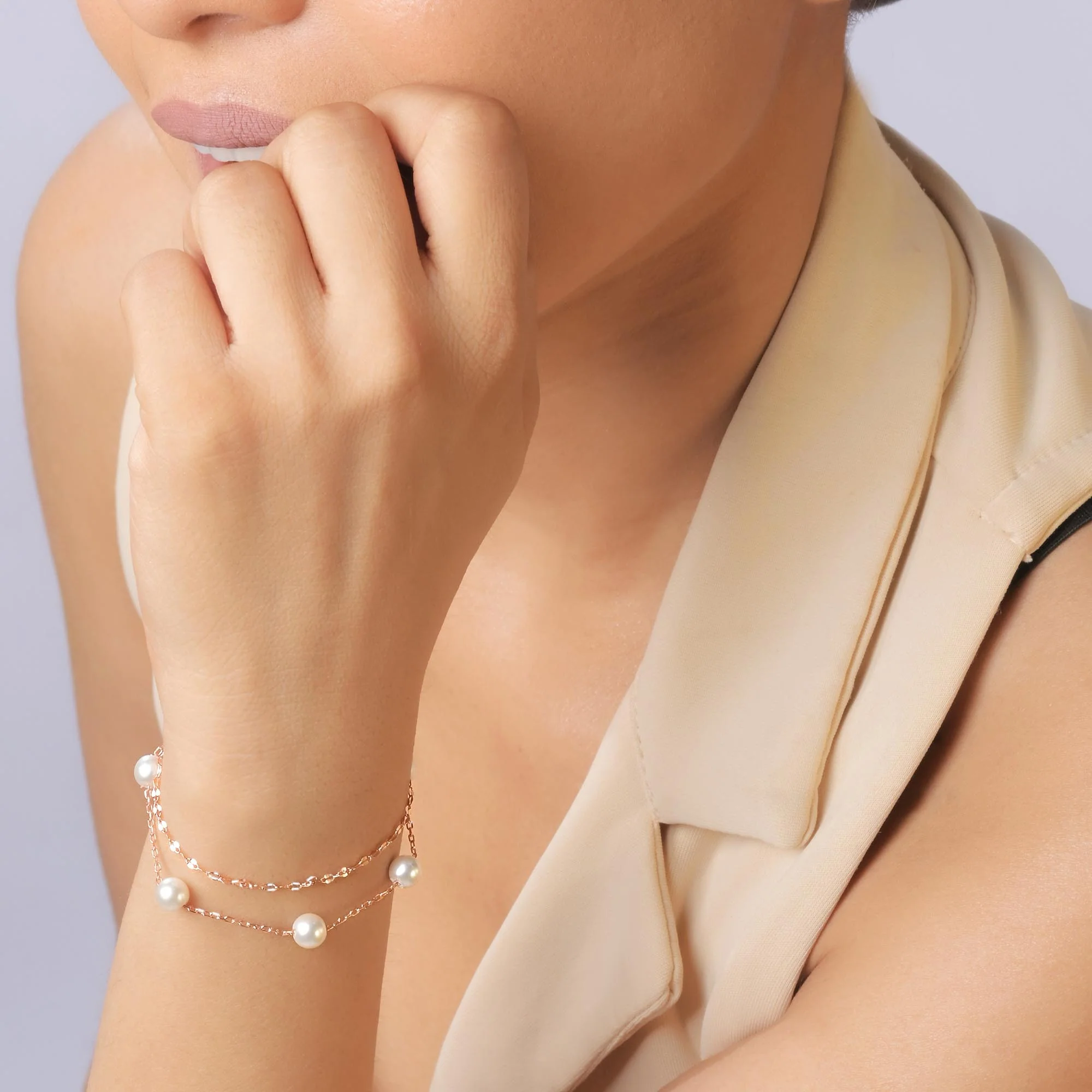Single Pearl Silver Bracelet - Image 10