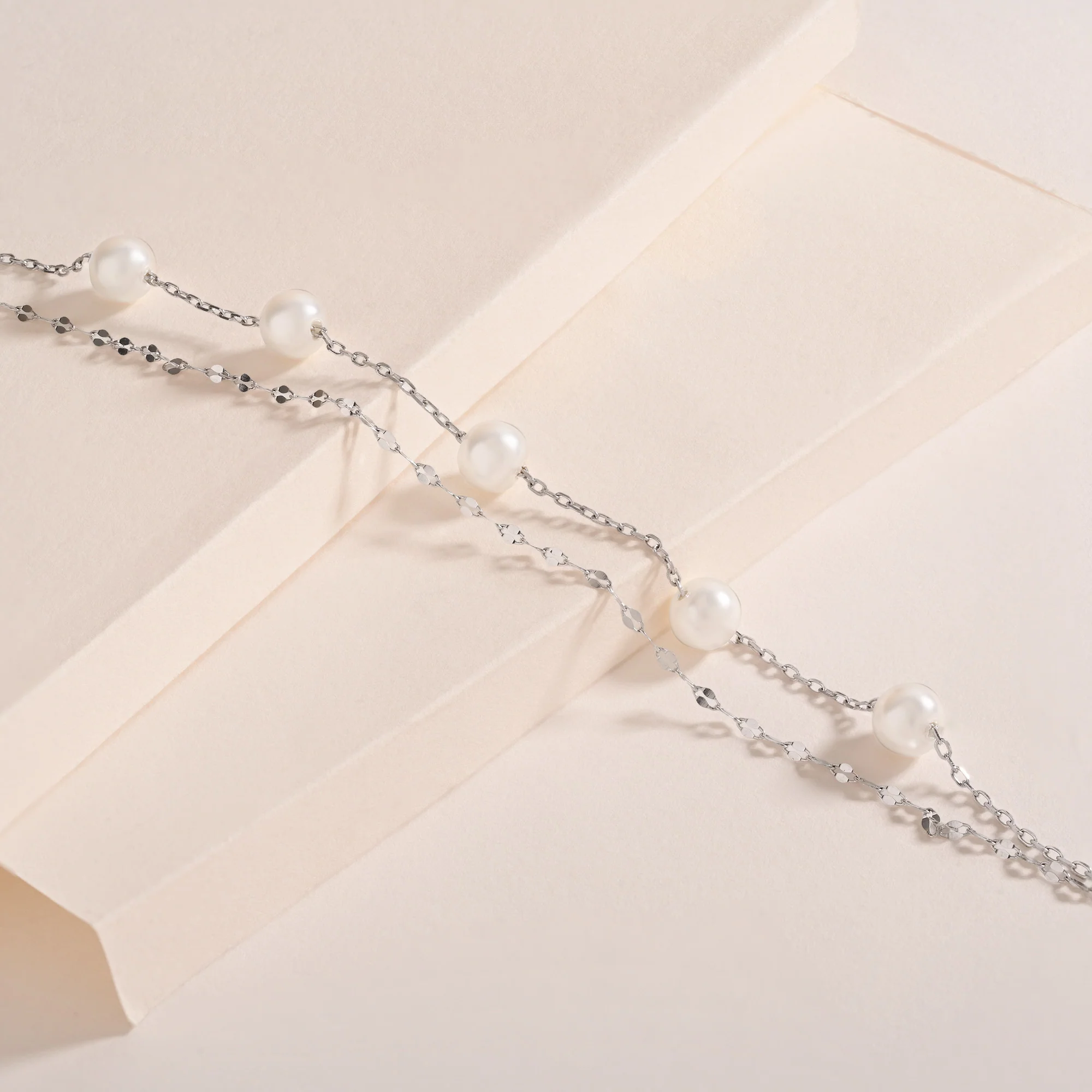 Single Pearl Silver Bracelet - Image 4