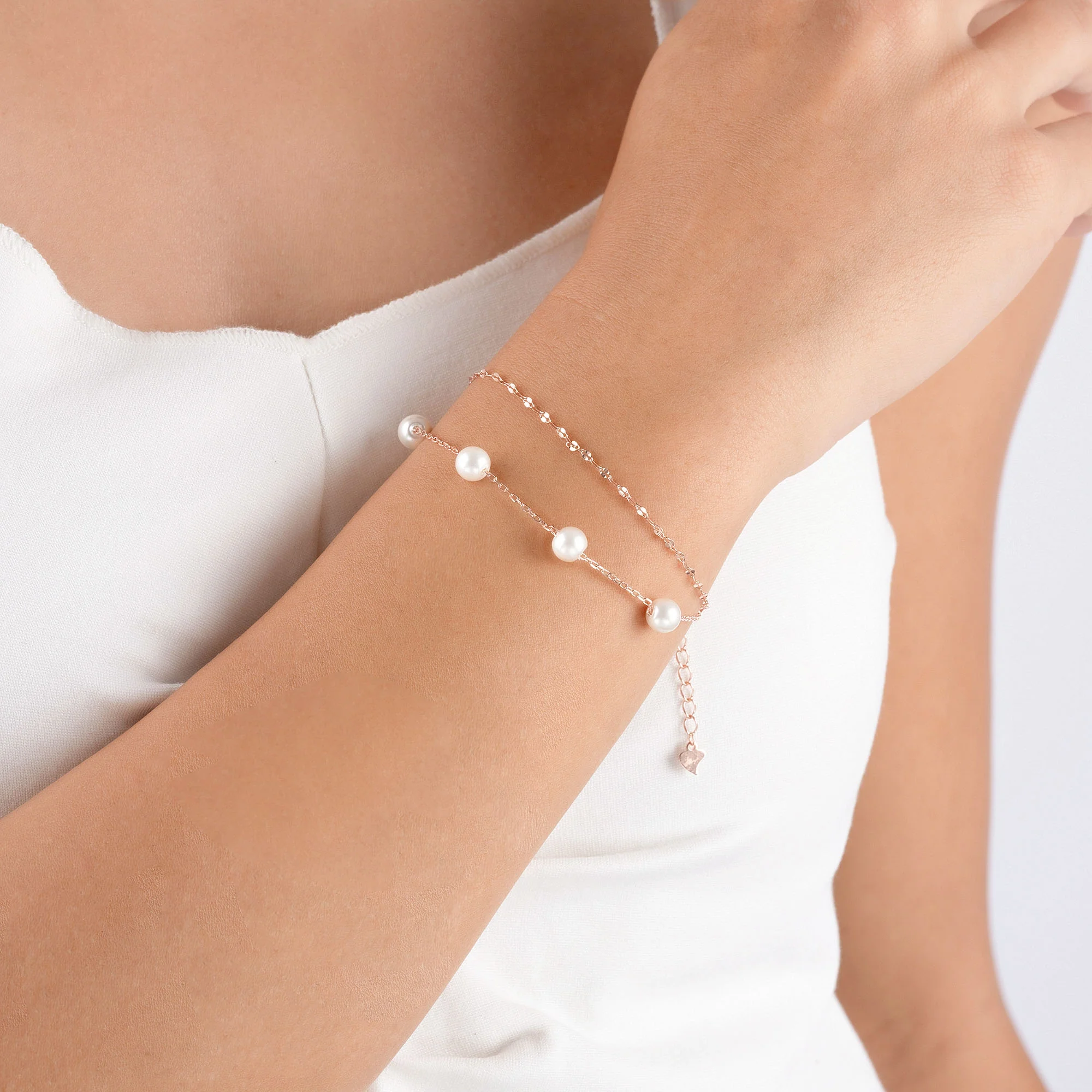 Single Pearl Silver Bracelet - Image 8