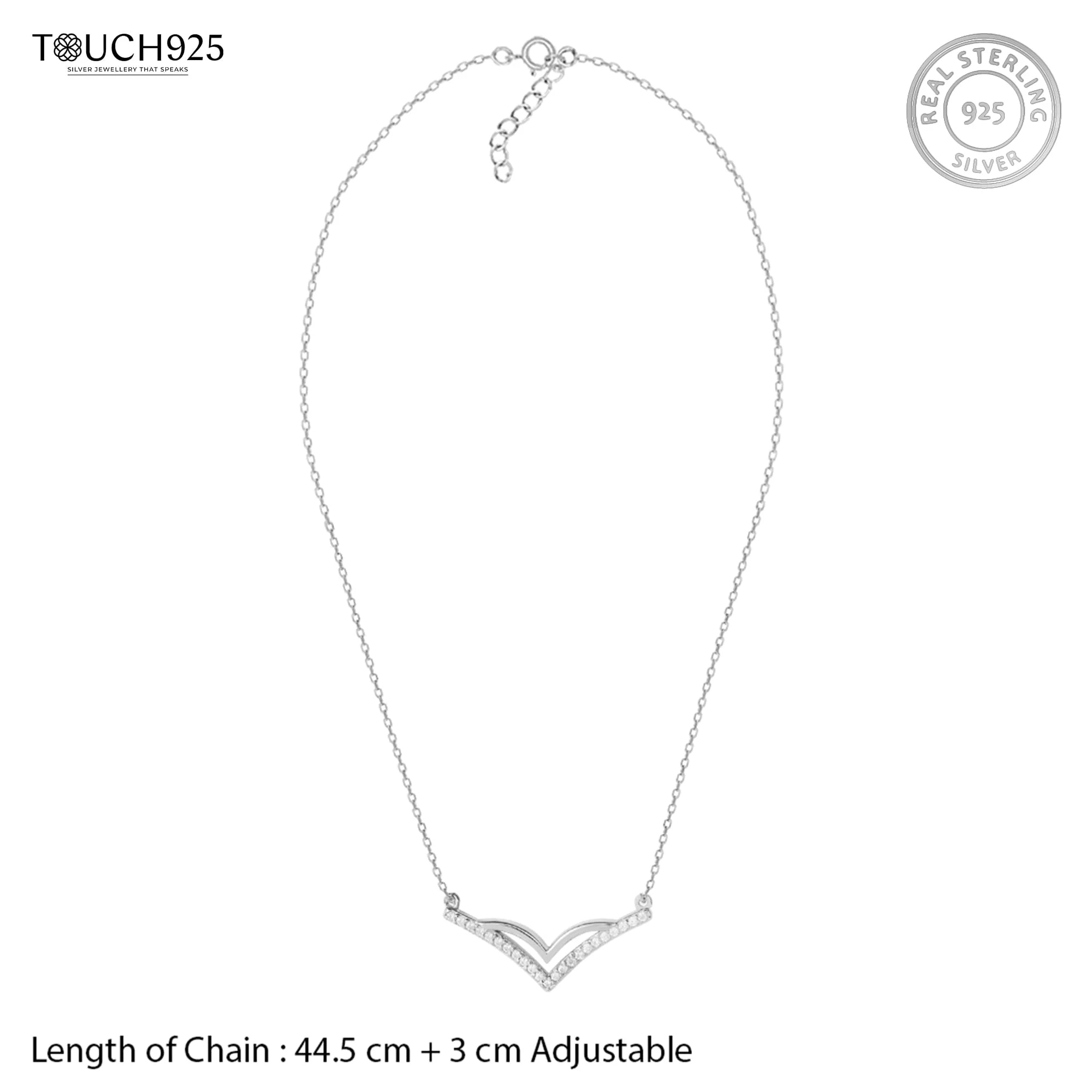Sleek Elegance V Neckline Chain Locket - Image 6