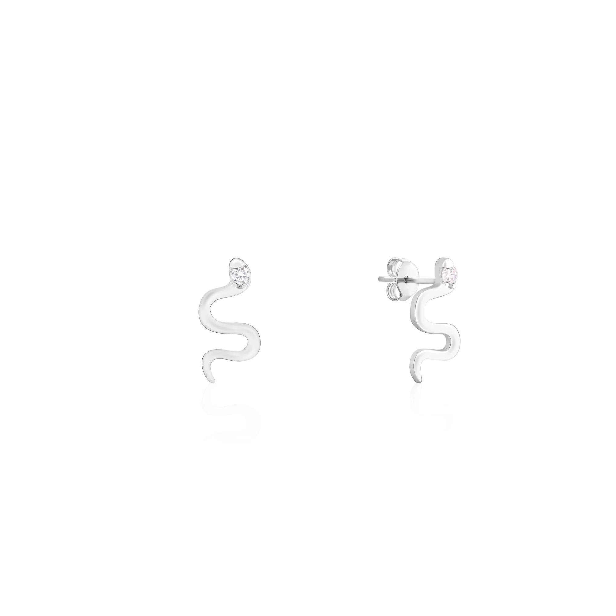 Sleek Snake Earrings - Image 2