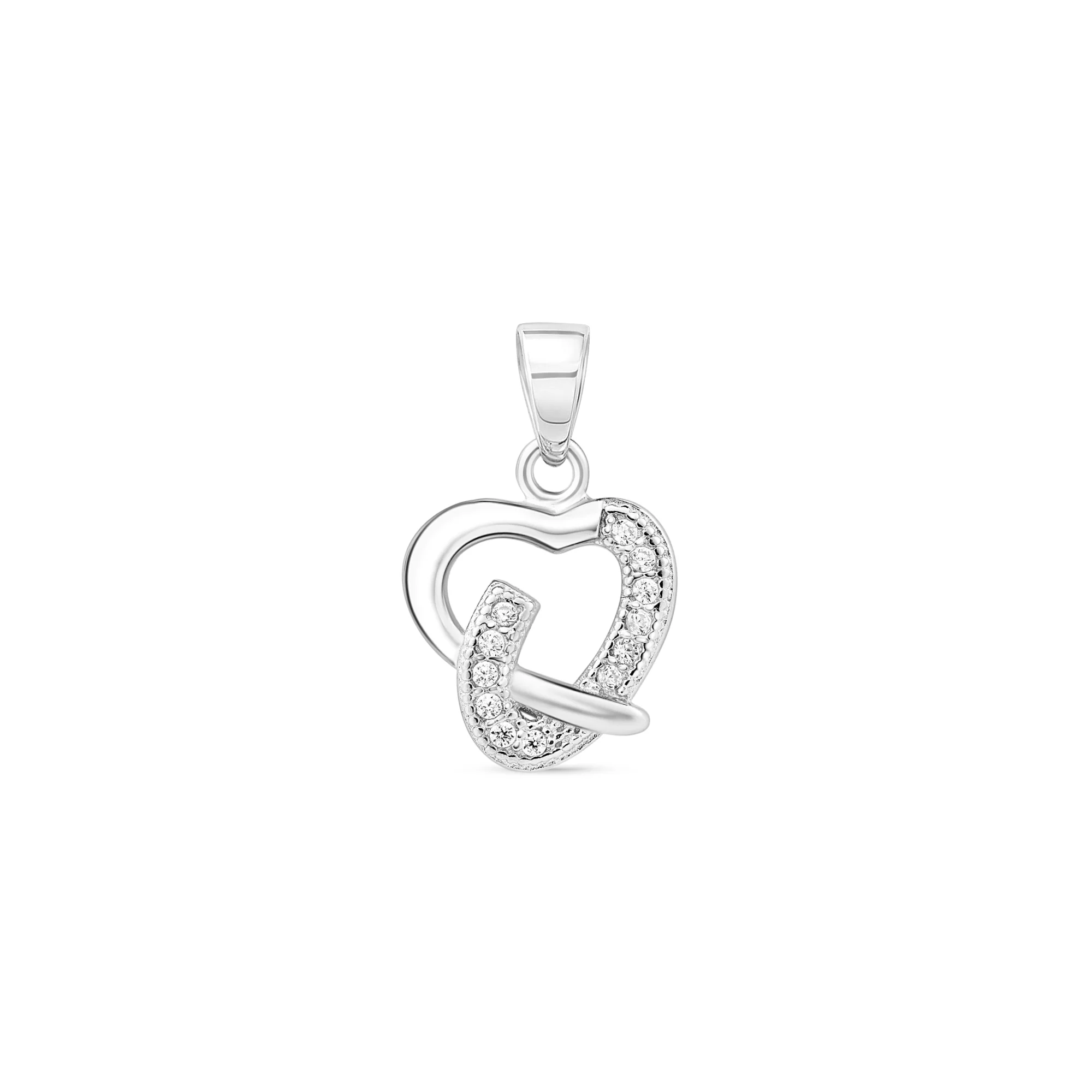 Soft Wrap Heart Silver Pendant - Image 2