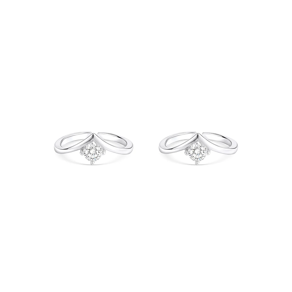 Solitaire CZ Toe Ring - Image 2