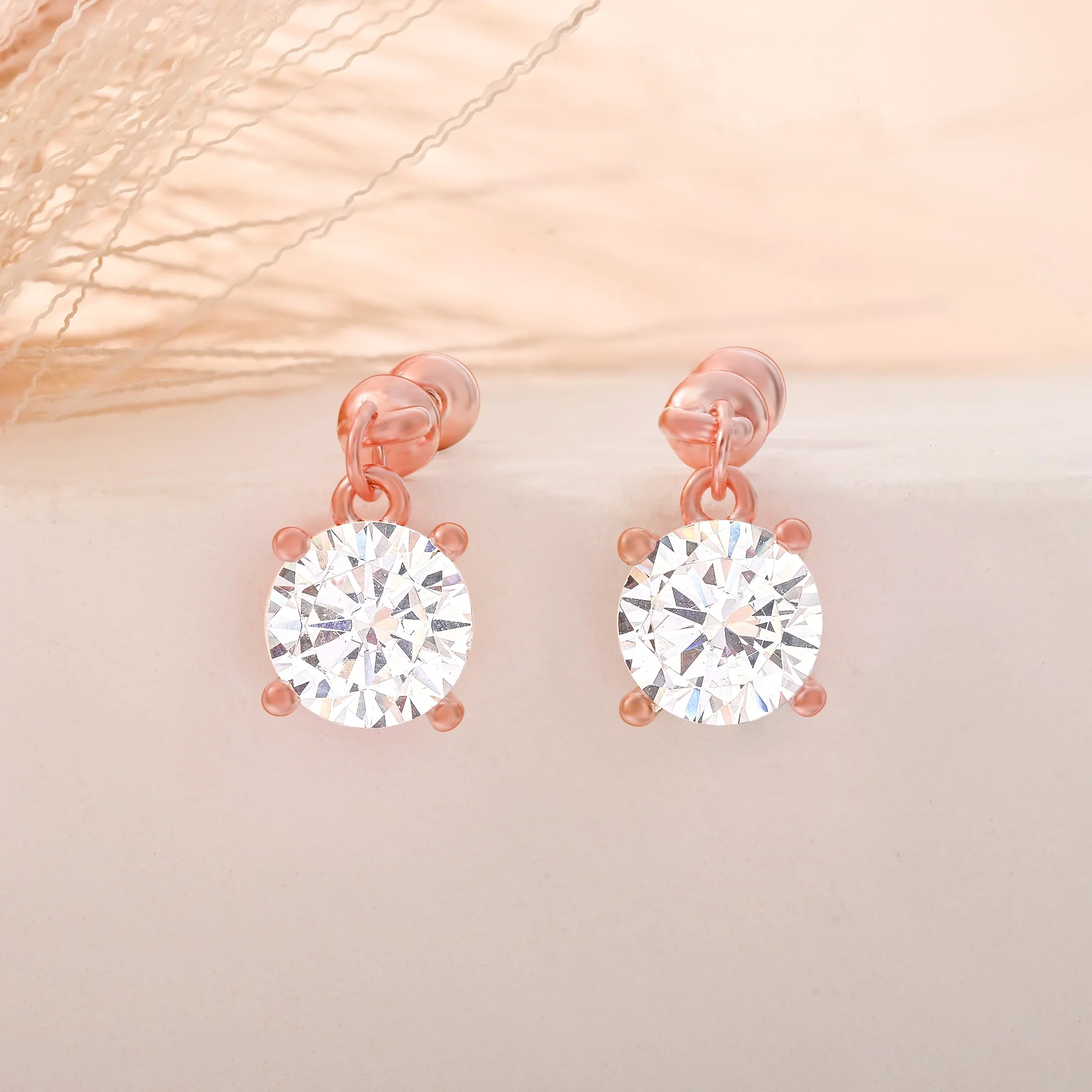 Solitaire Drop Earrings - Image 3