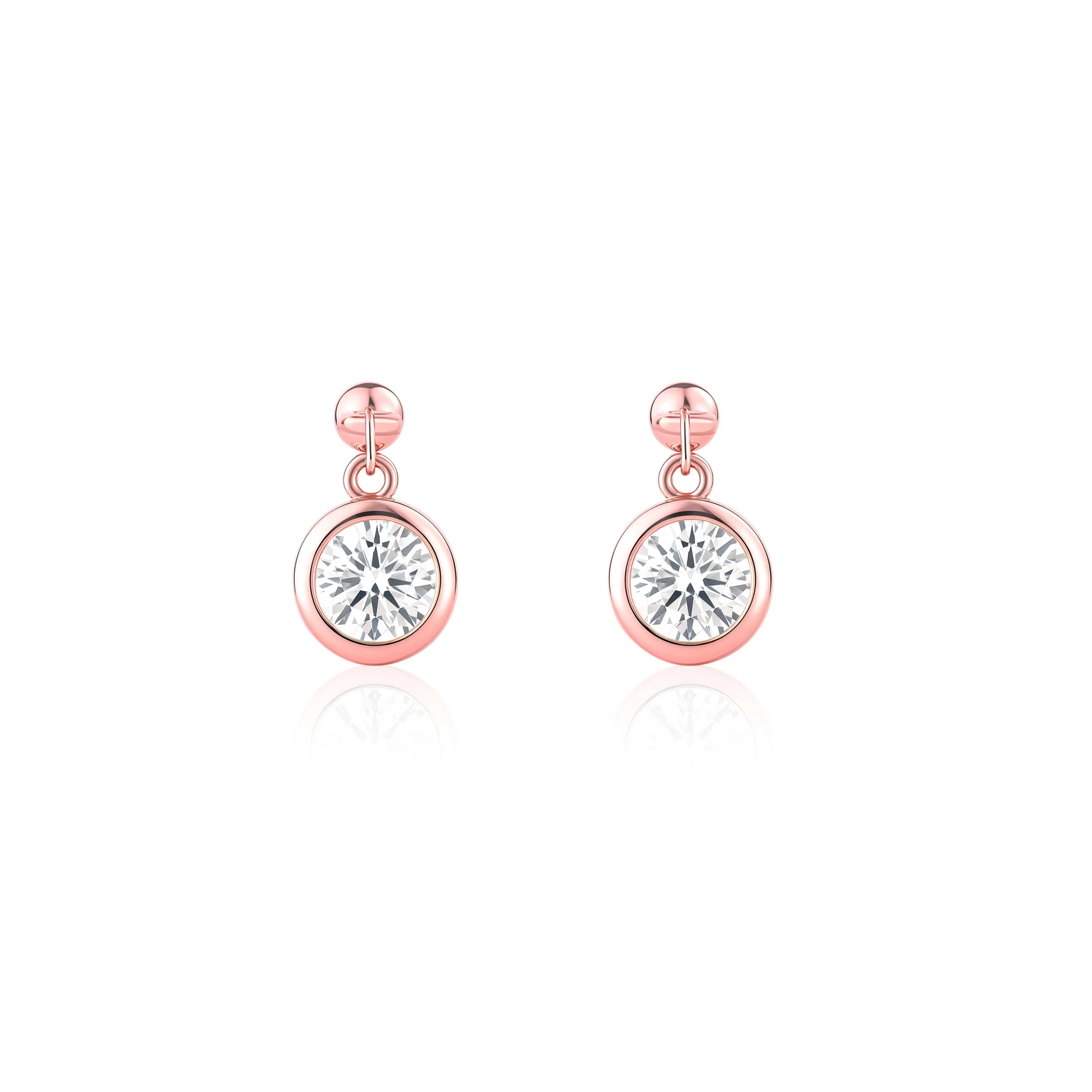 Solitaire Drop Stud Earrings - Image 5