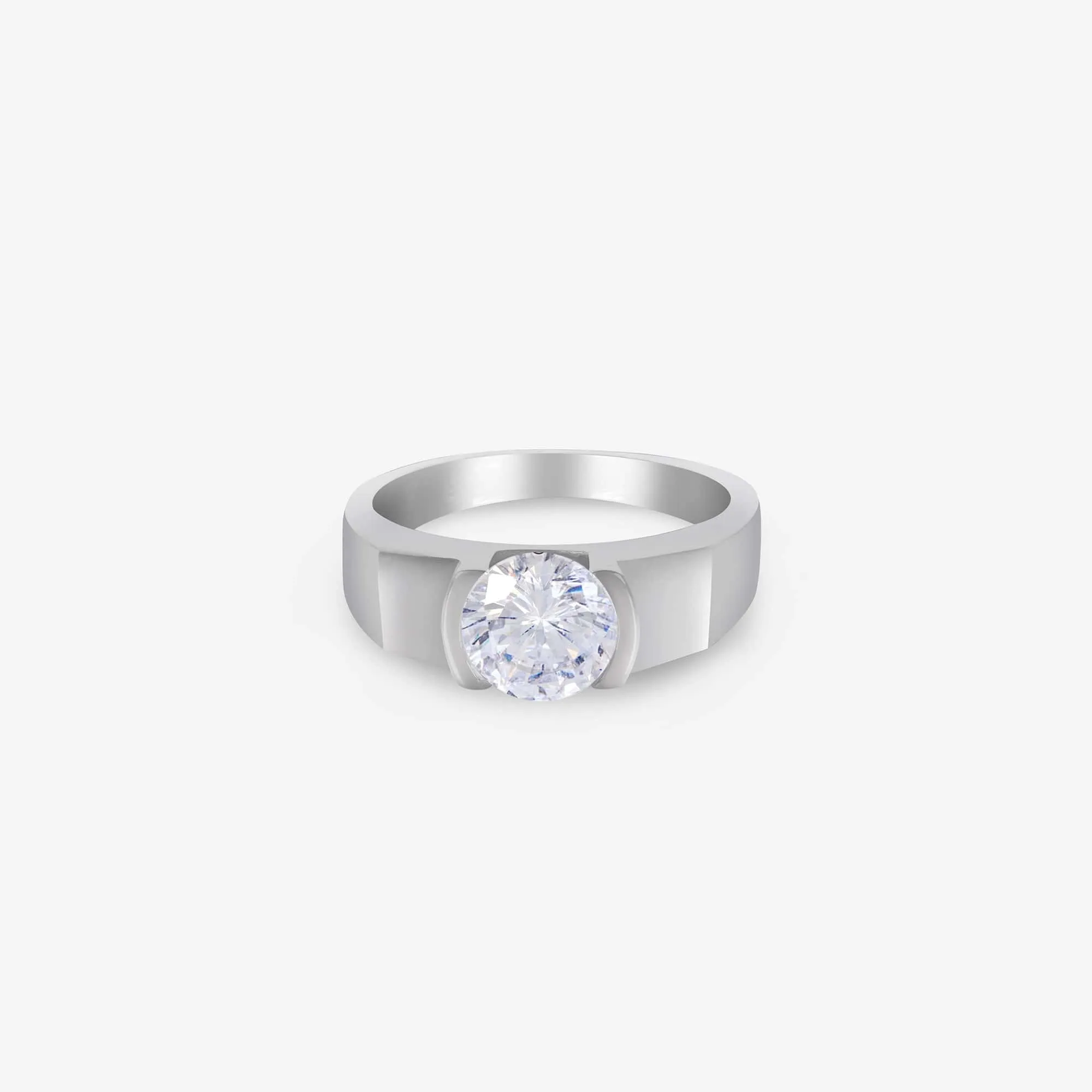 Solitaire Timeless Silver Ring - Image 2
