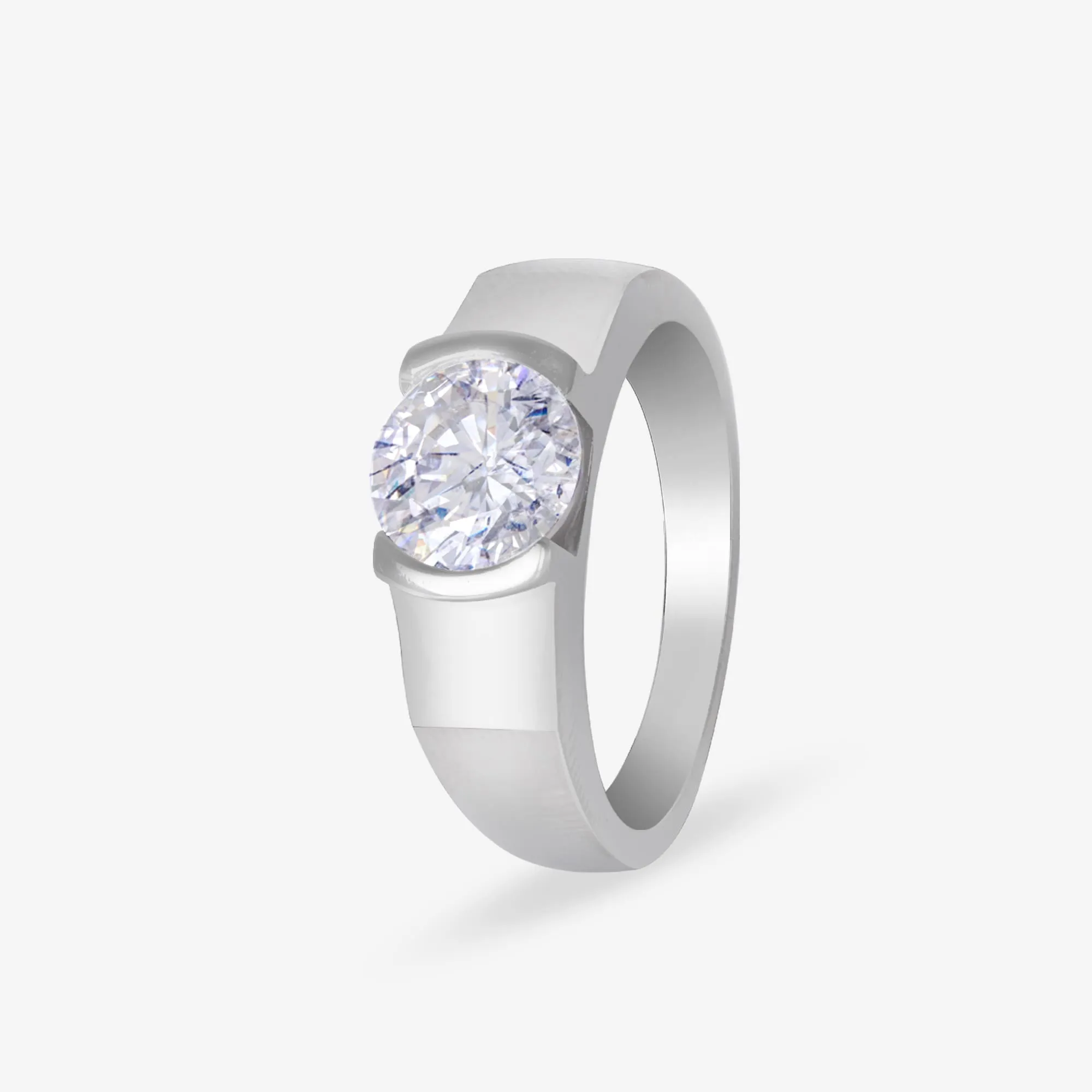 Solitaire Timeless Silver Ring - Image 4