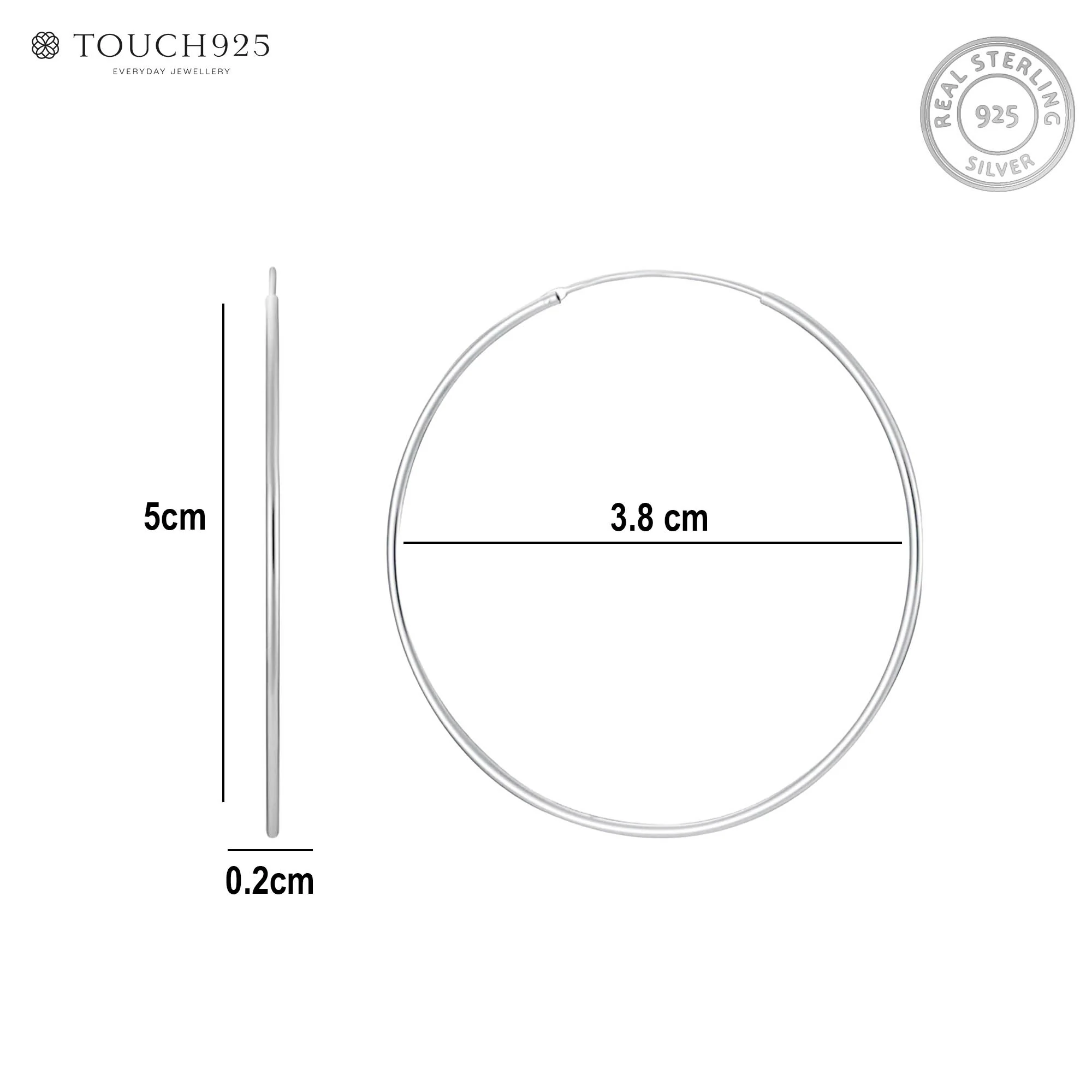 Solyn Silver Hoops - Image 7