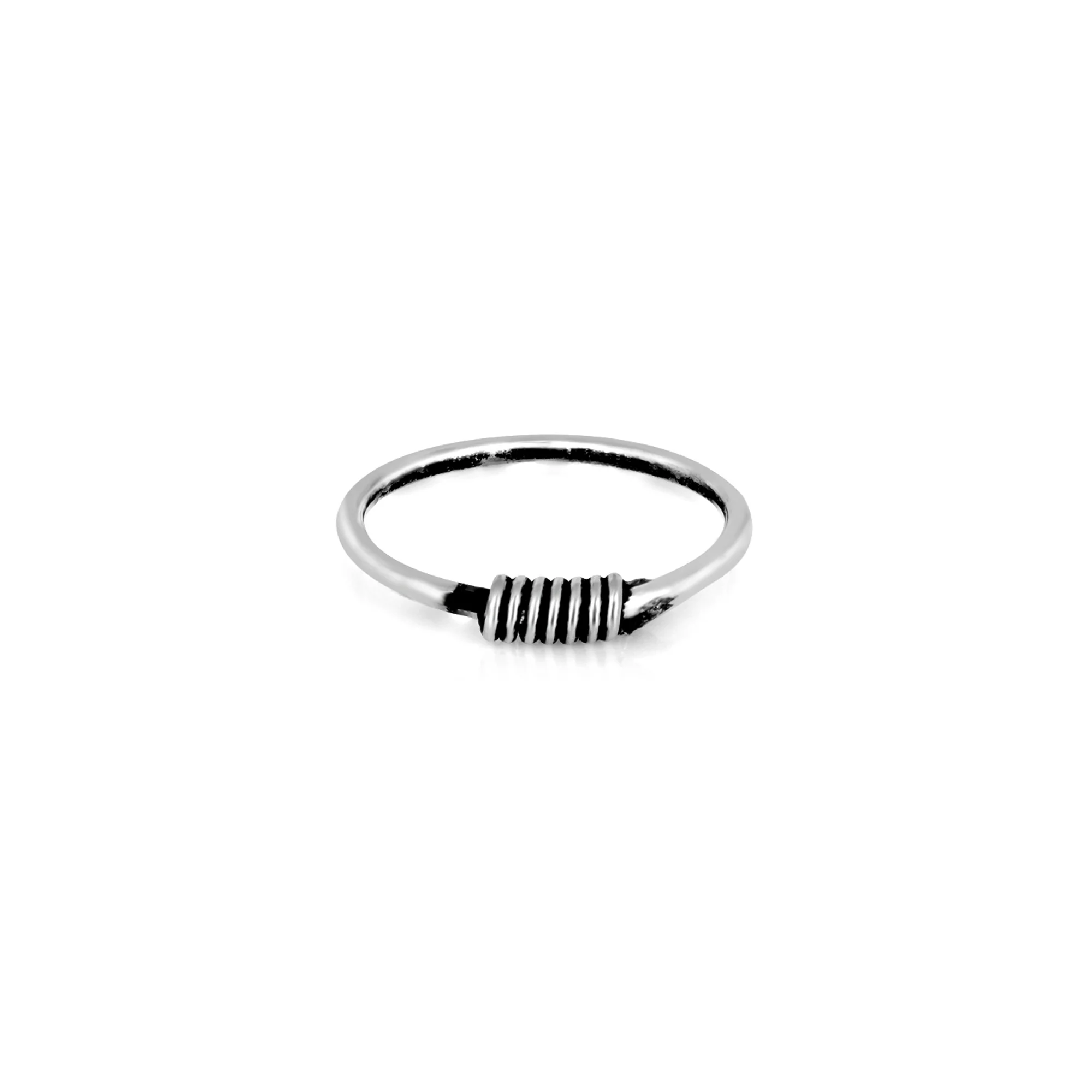Spiral Oxidized Nose Ring - Image 5
