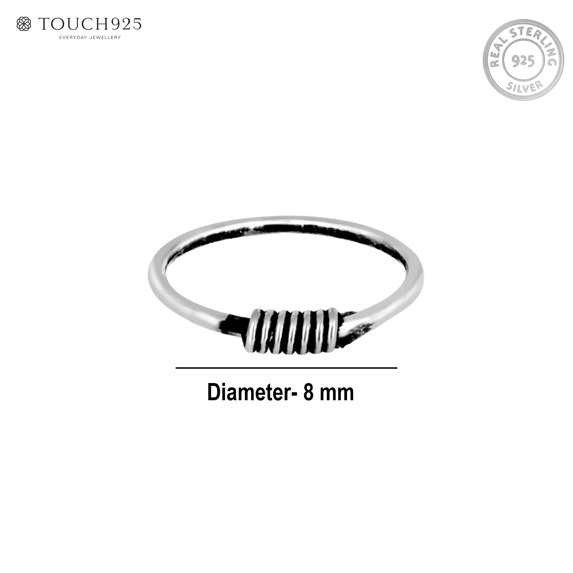 Spiral Oxidized Nose Ring - Image 7