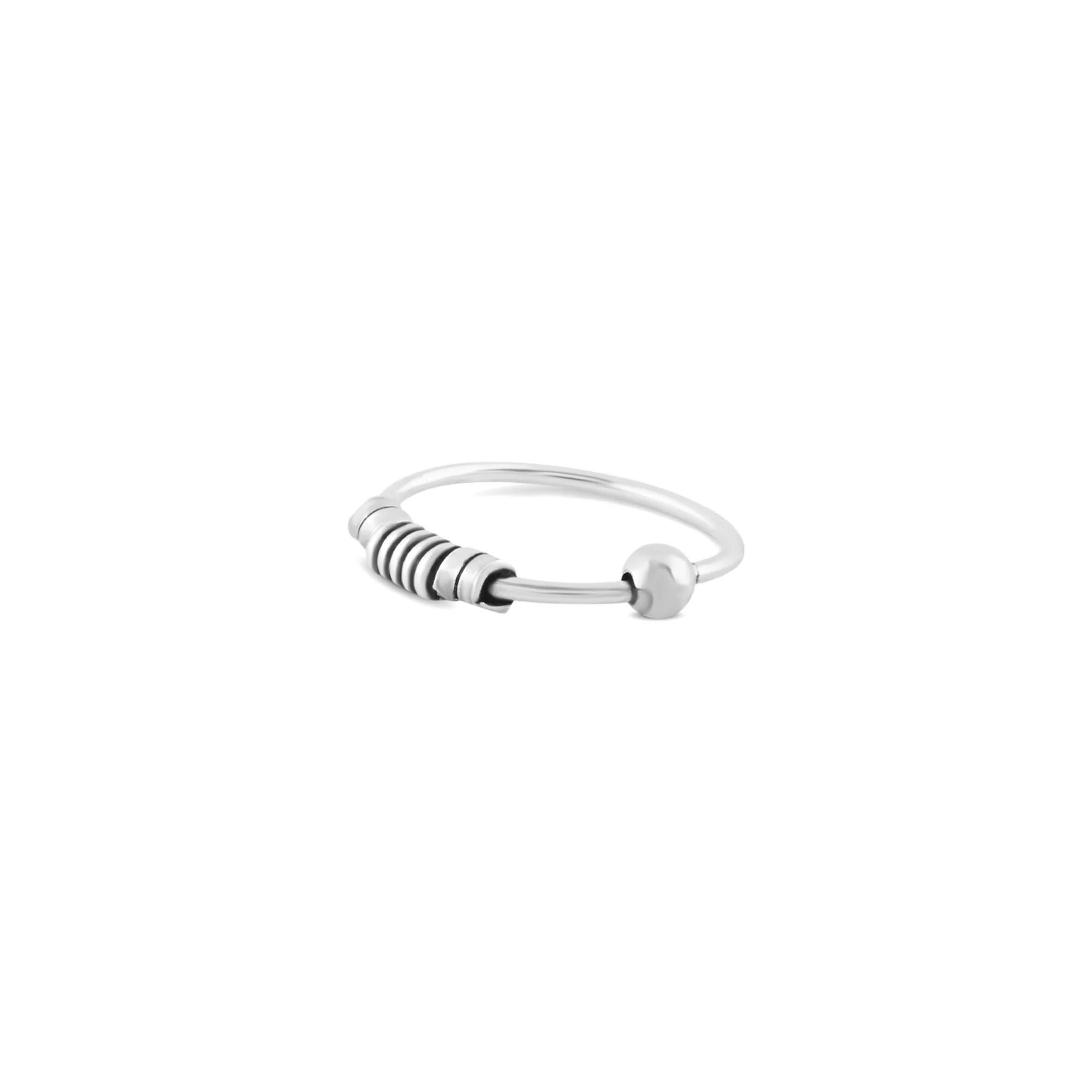 Spiral Wrap Oxidised Nose Ring - Image 4