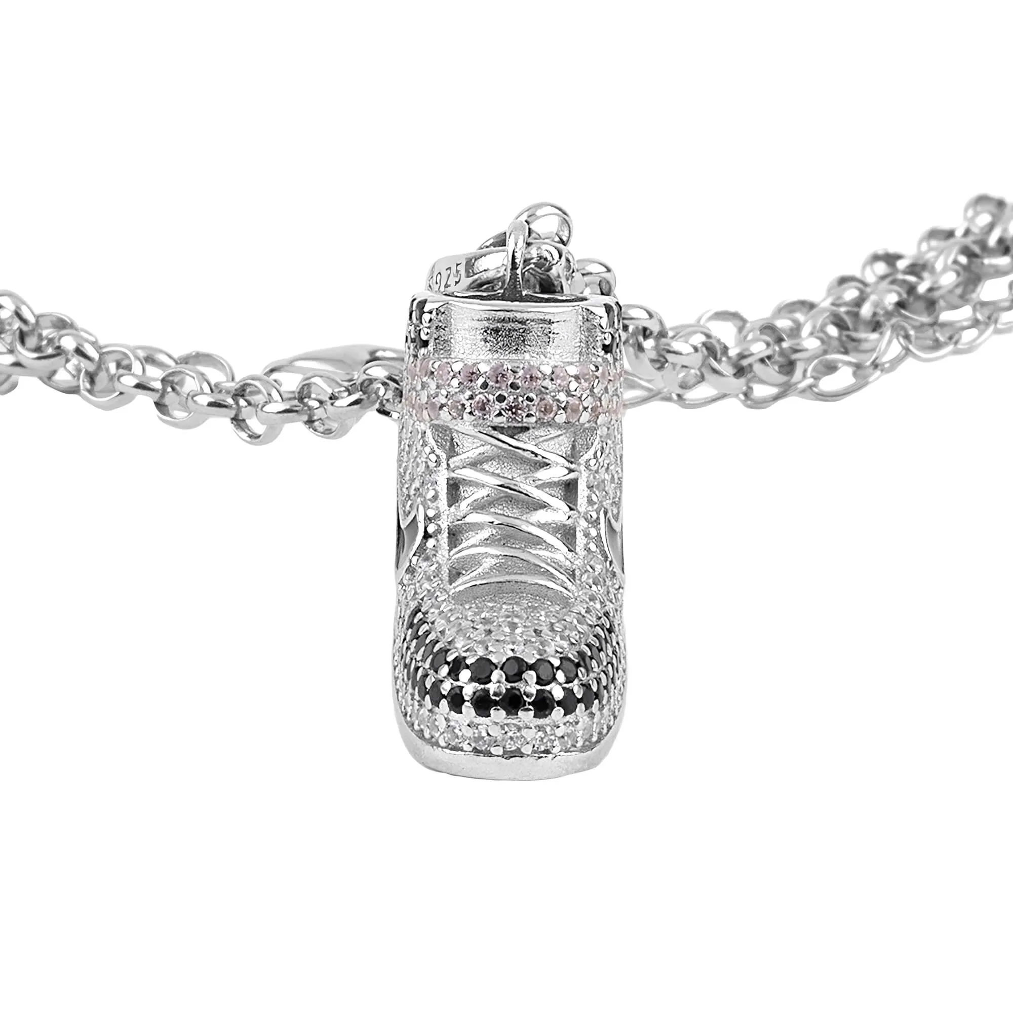 Sporty Elegance: Jordan Silver Chain Pendant - Image 4