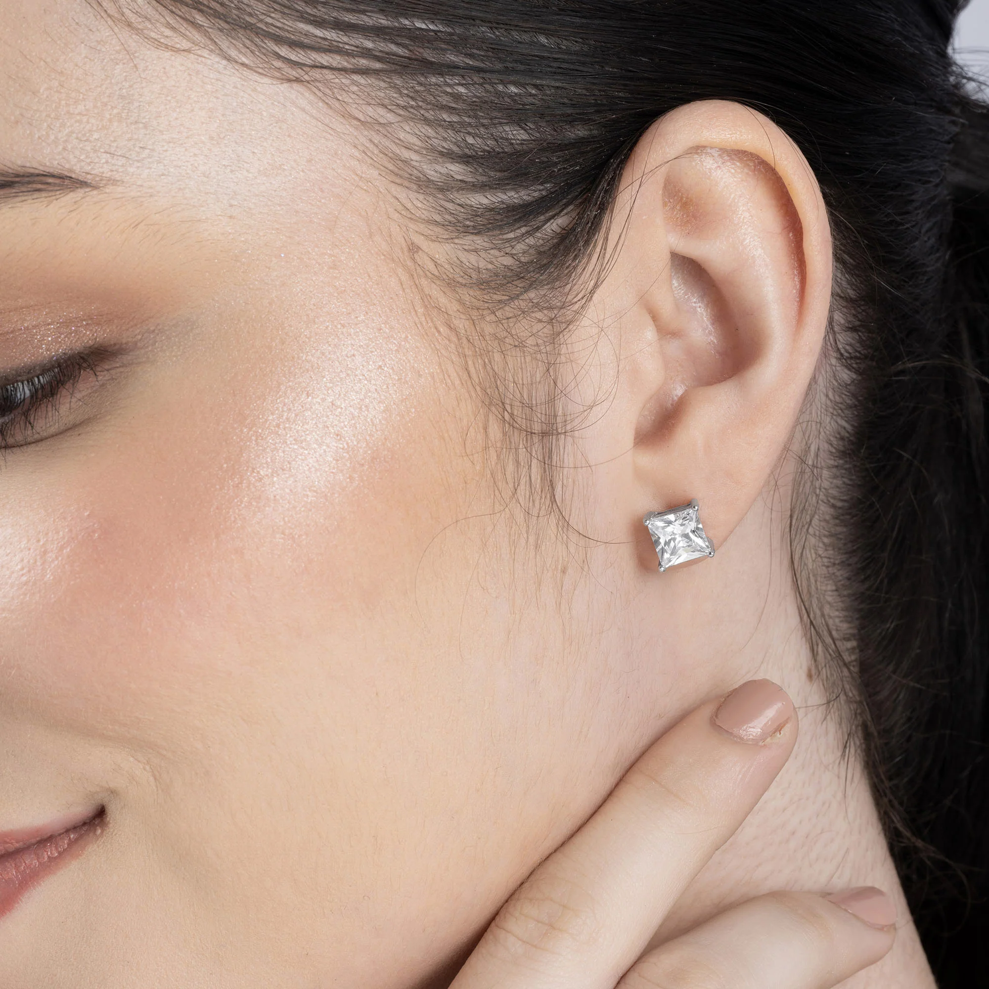 Square-Cut CZ Studs - Image 12