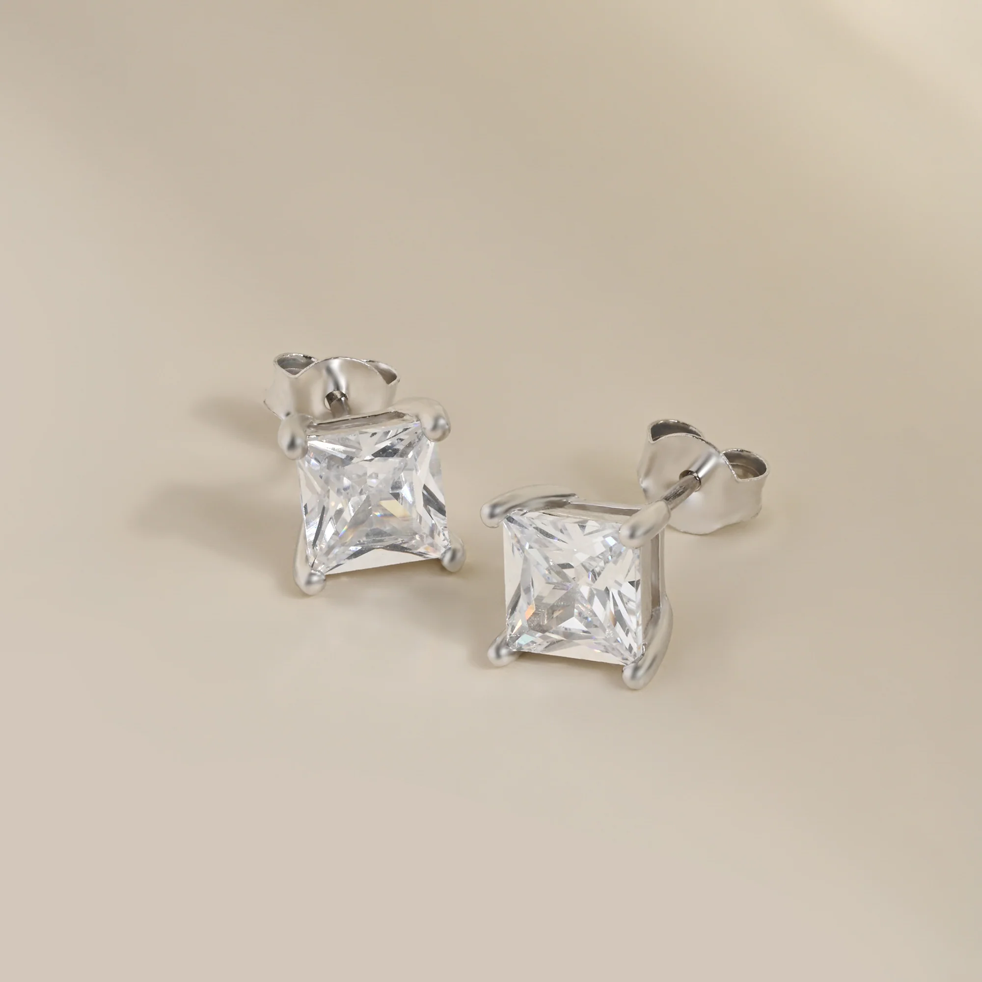 Square-Cut CZ Studs - Image 14