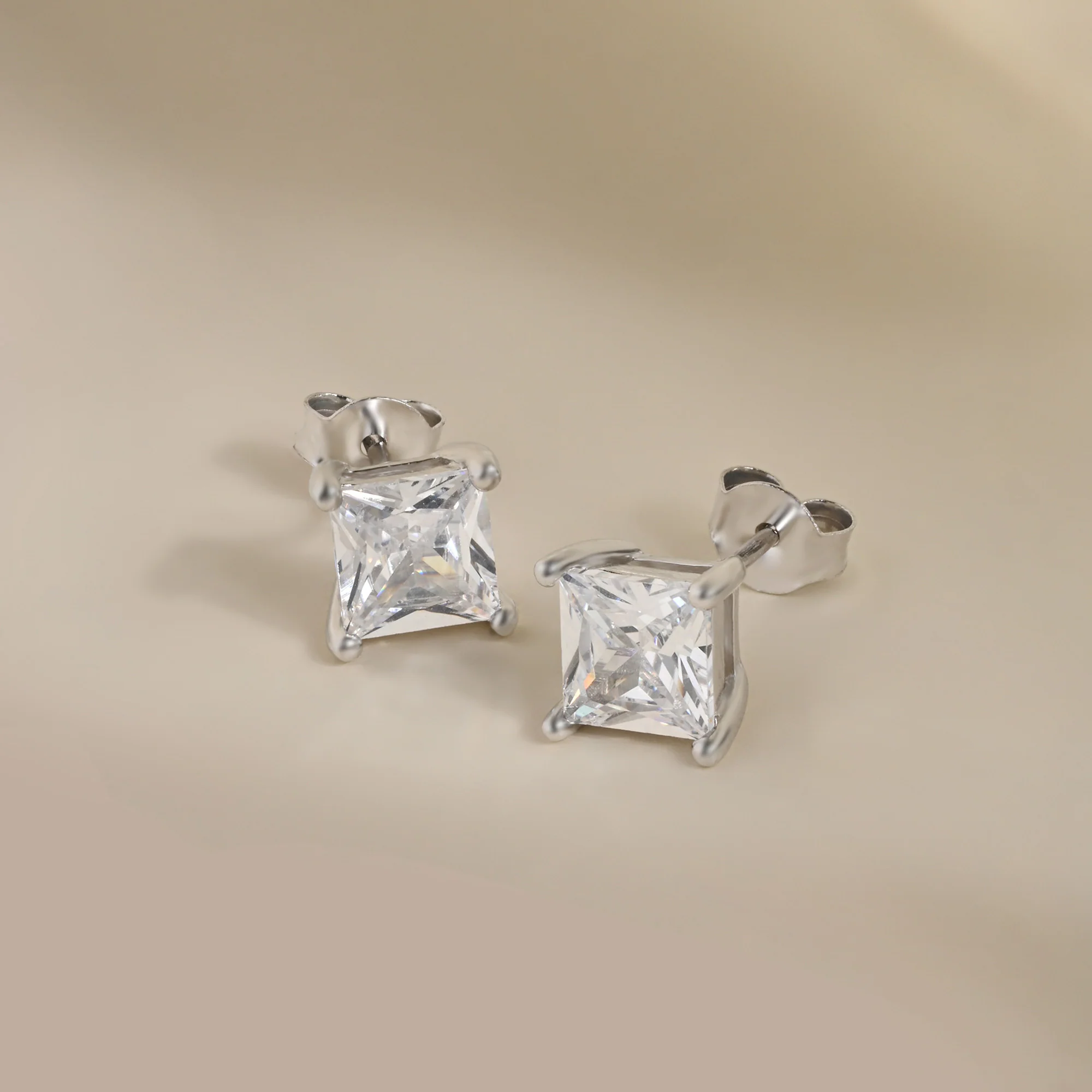 Square-Cut CZ Studs - Image 17