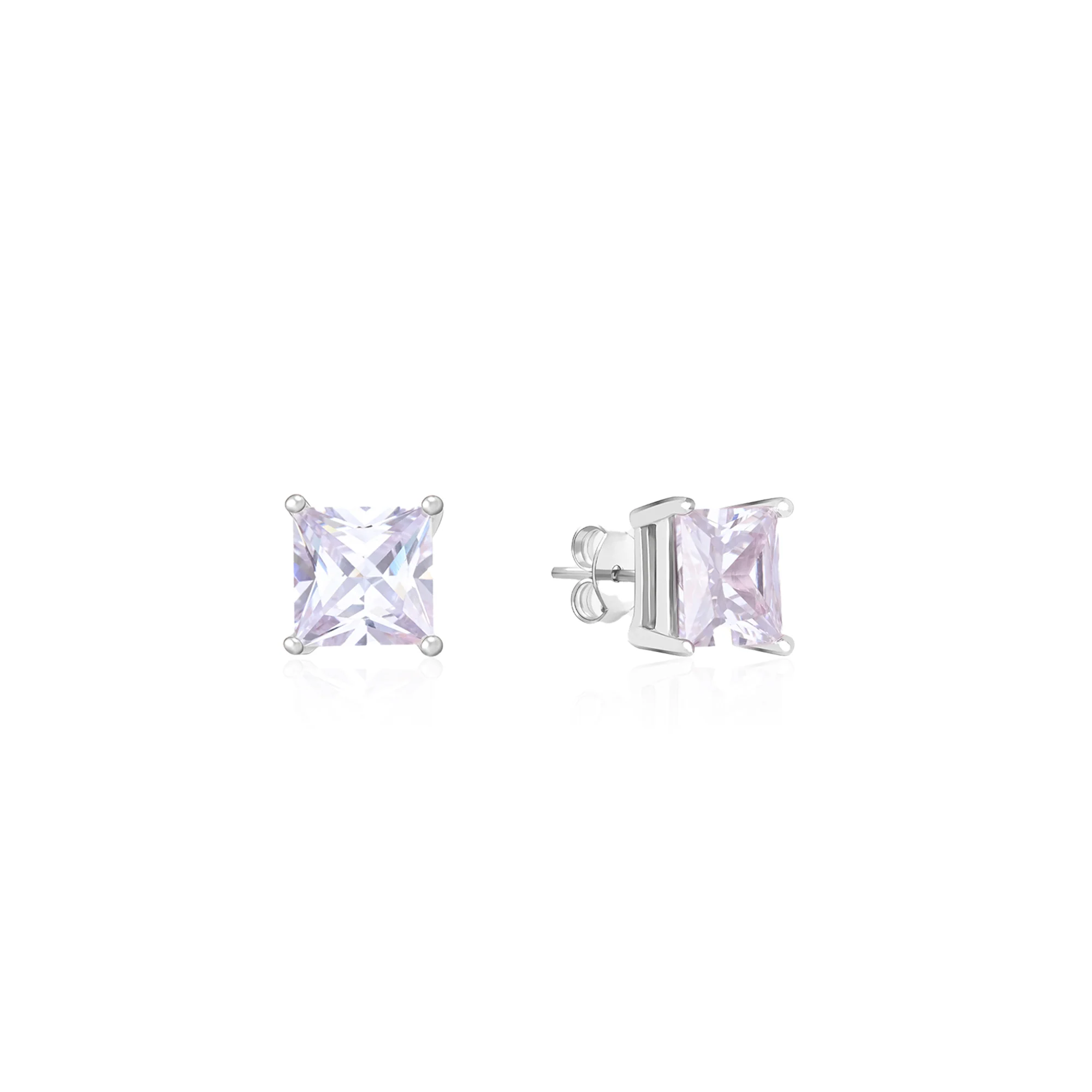 Square-Cut CZ Studs - Image 6