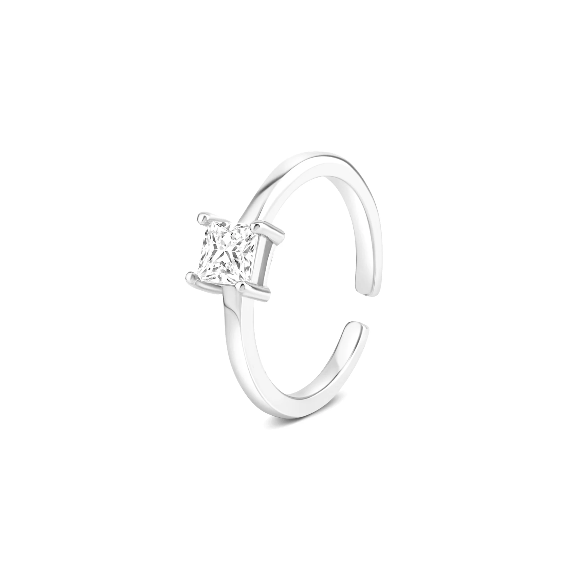 Square CZ Toe Ring - Image 7
