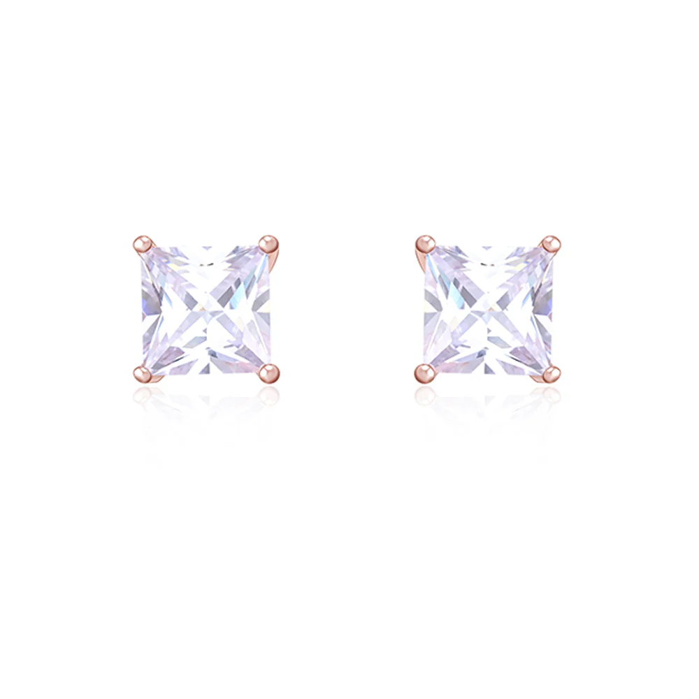 Square Single Stone Stud - Image 4
