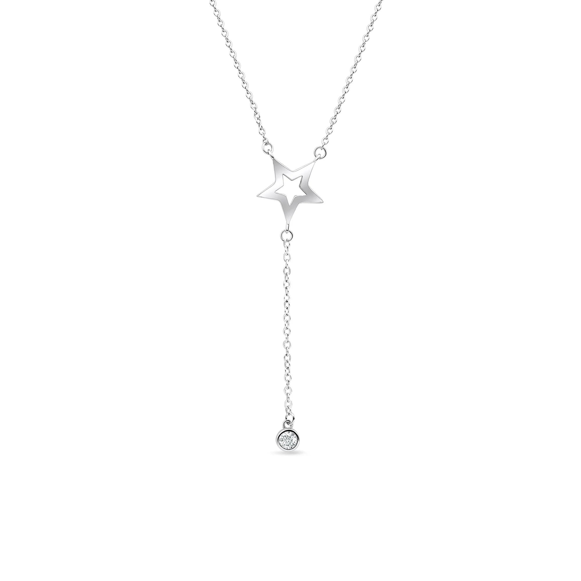 Star Drop Chain Necklace - Image 2