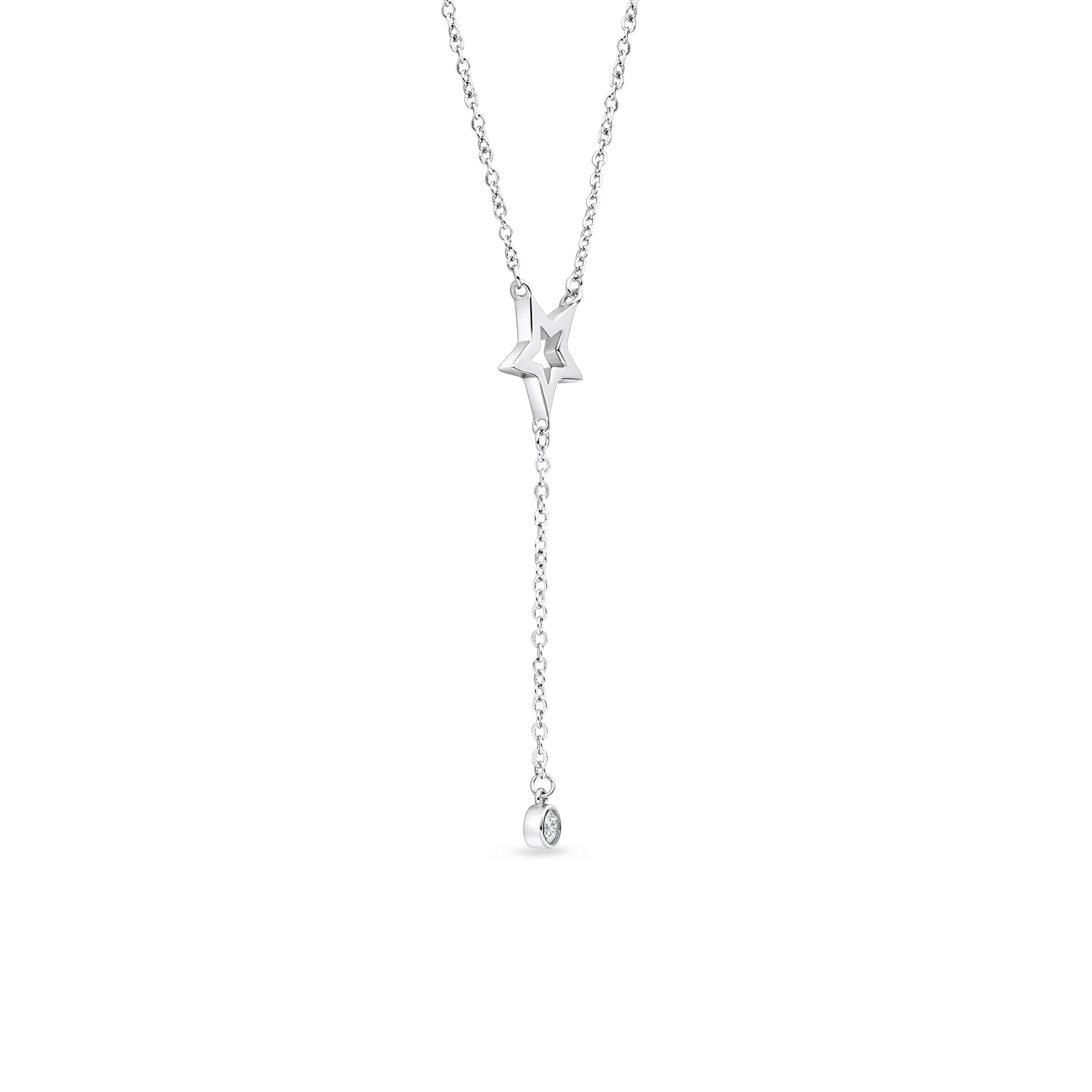 Star Drop Chain Necklace - Image 4