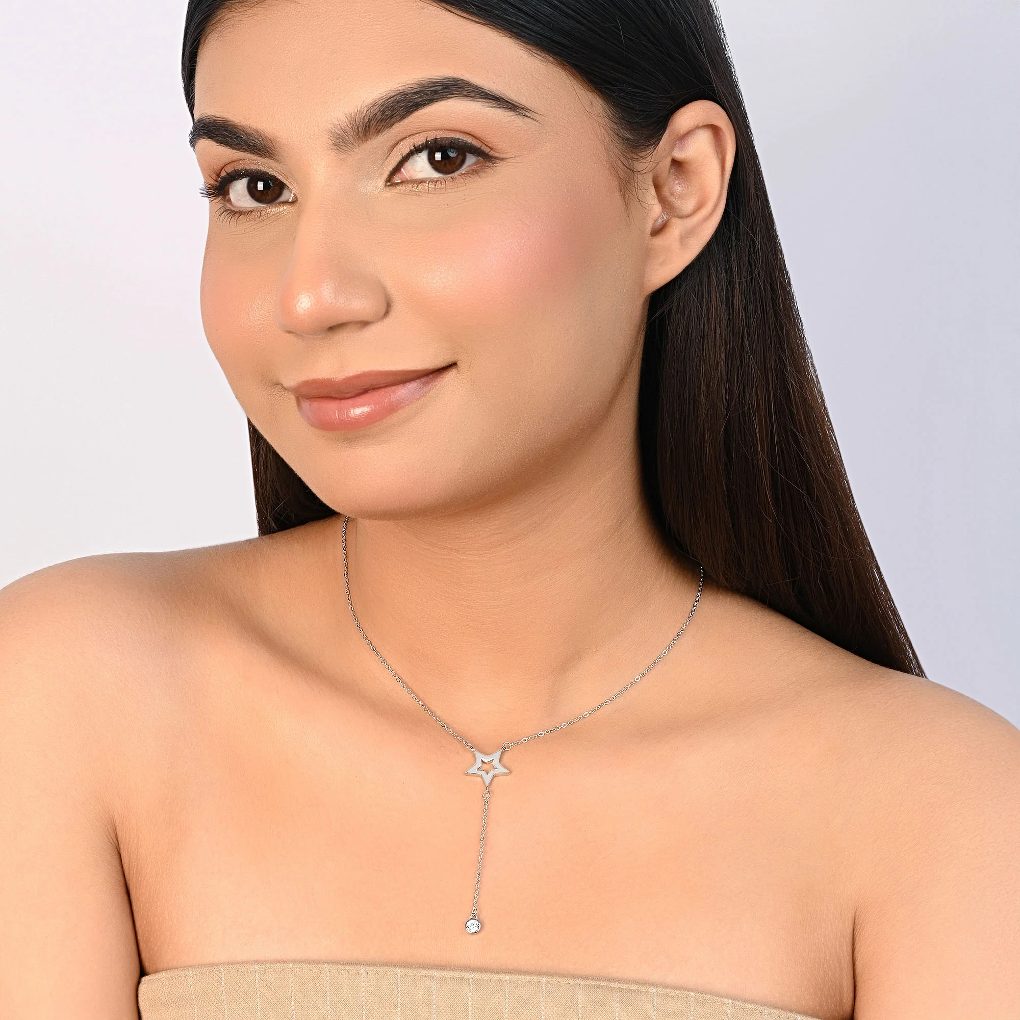 Star Drop Chain Necklace - Image 5