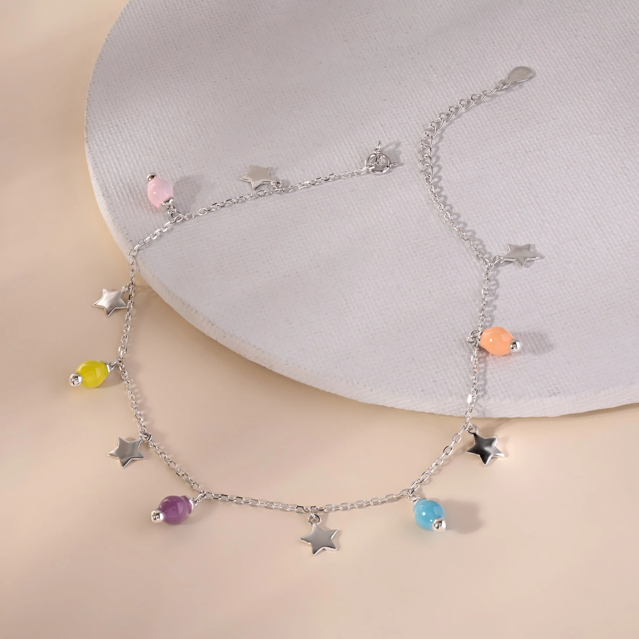 Star Drop Charm Anklet - Image 5