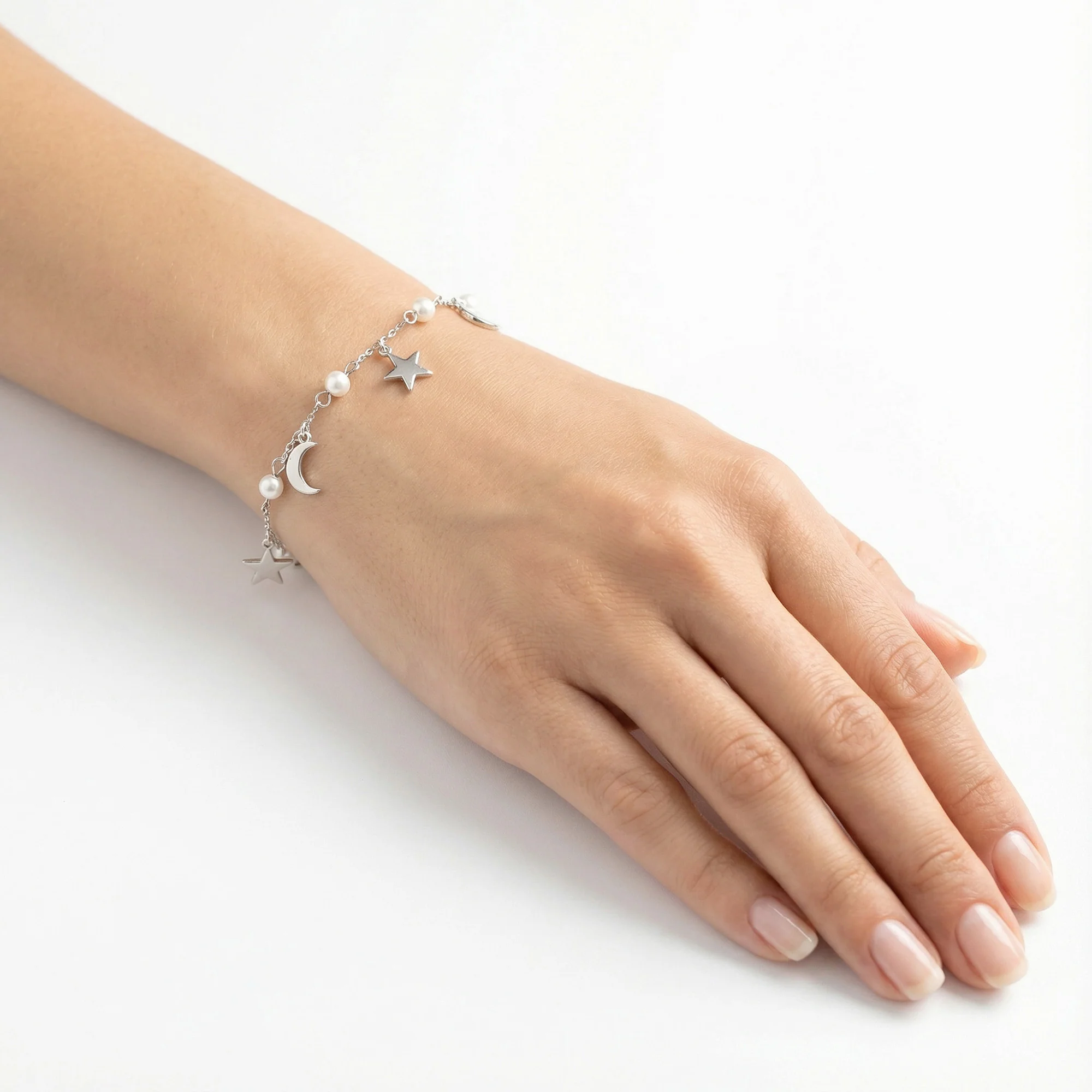 Star Moon Pearl Bracelet - Image 13