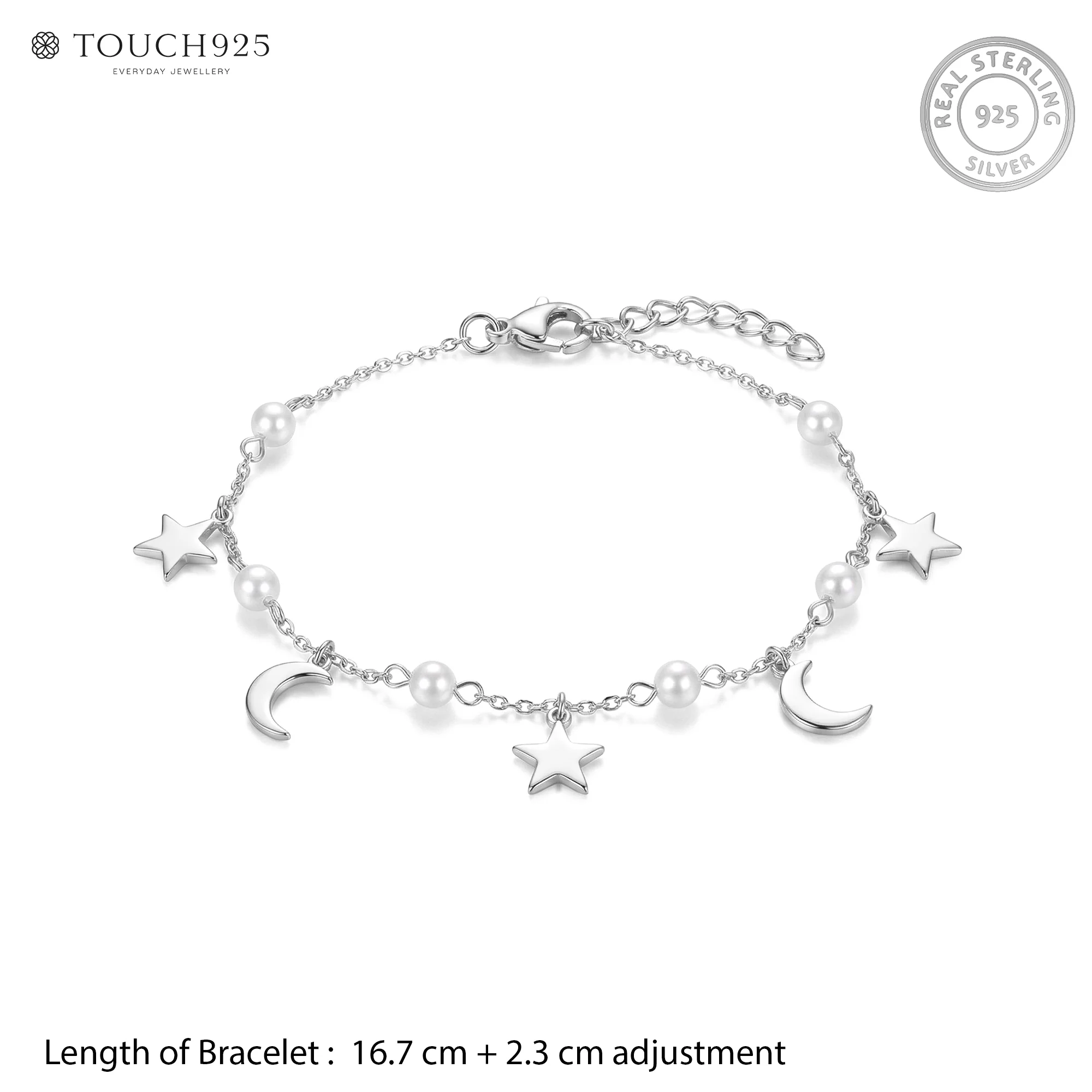 Star Moon Pearl Bracelet - Image 15