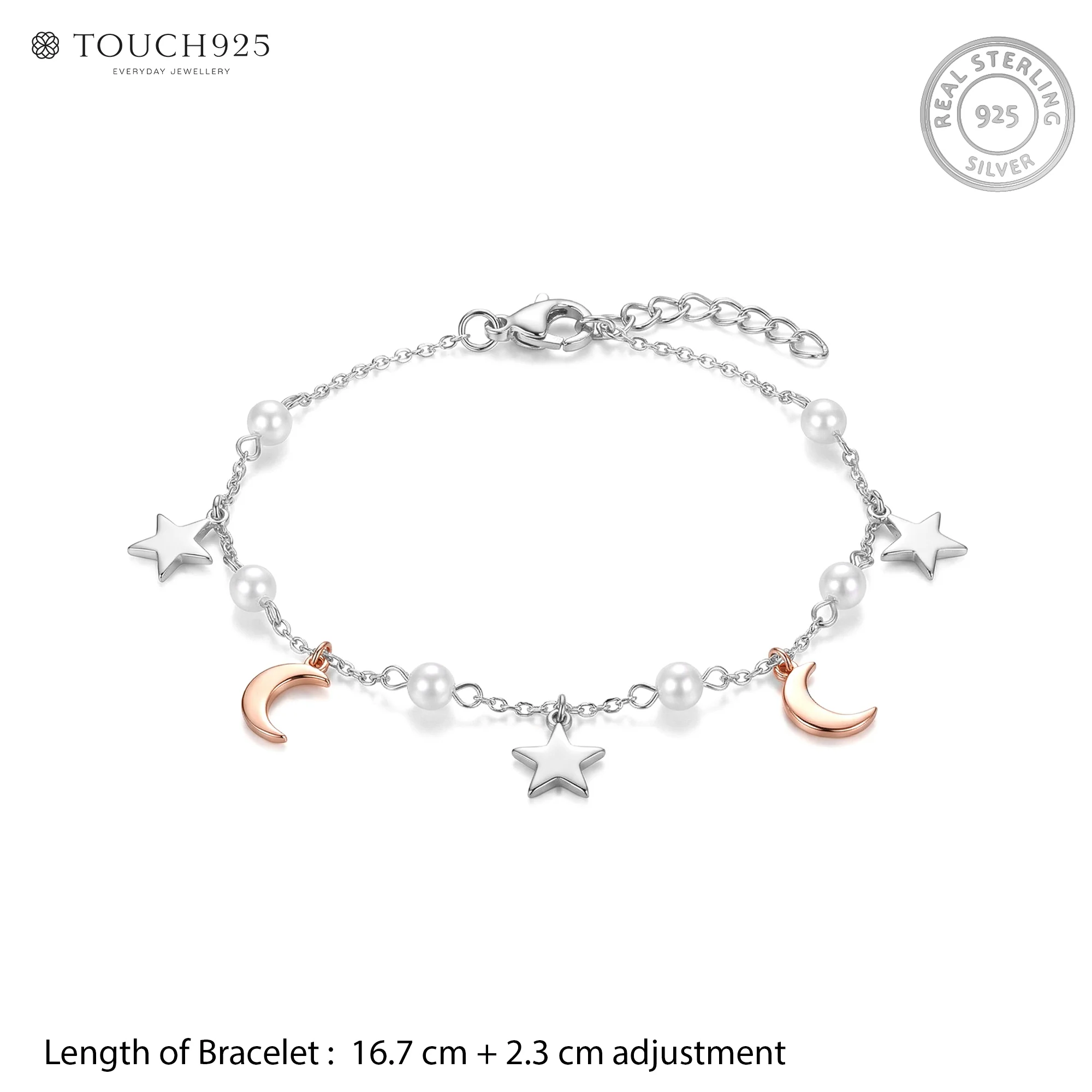 Star Moon Pearl Bracelet - Image 5
