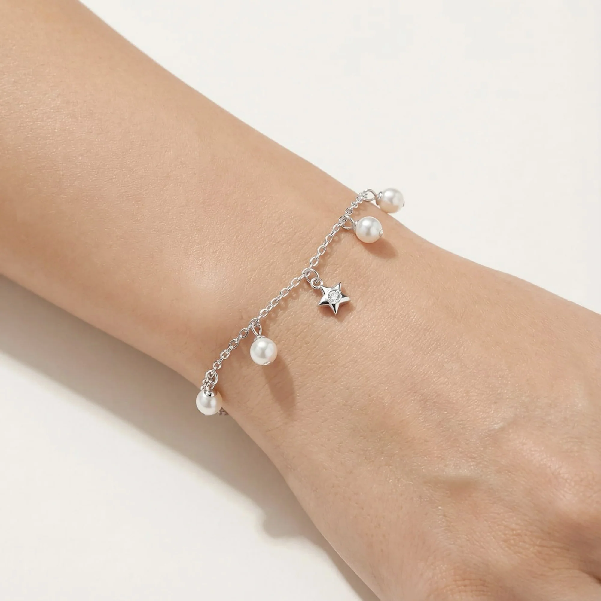 Star Pearl Charm Bracelet - Image 4