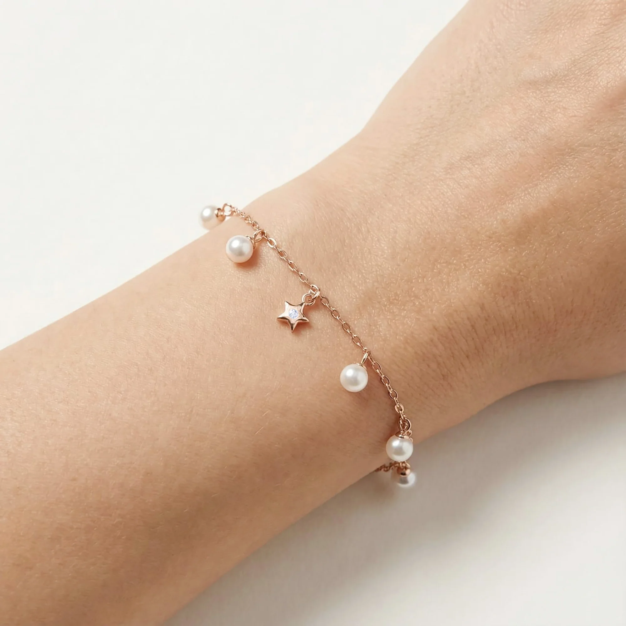 Star Pearl Charm Bracelet - Image 9