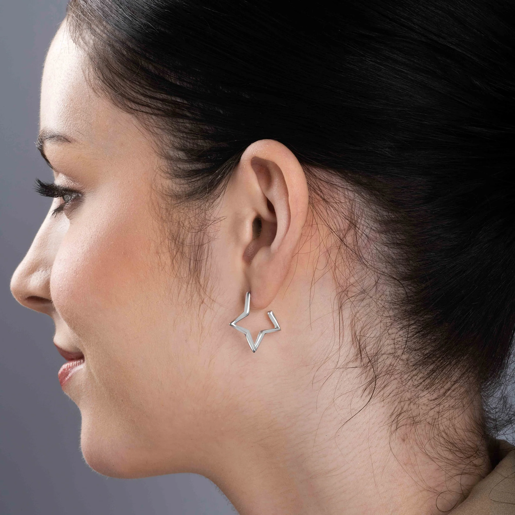 Star Shaped Silver Studs - Image 3