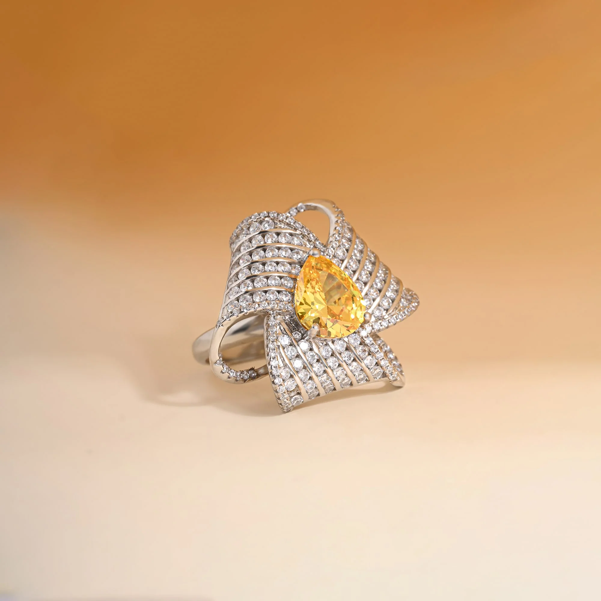 Sunburst Radiance Silver Ring - Image 5