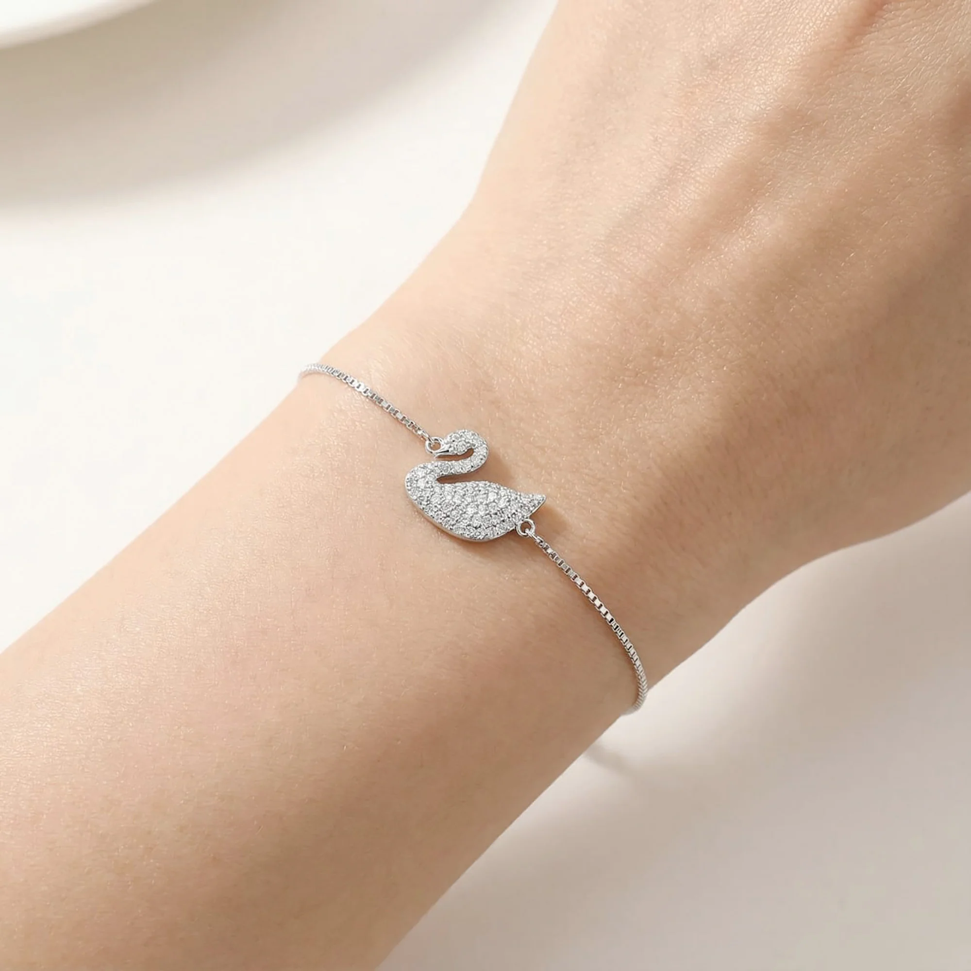 Swan CZ Bracelet - Image 4