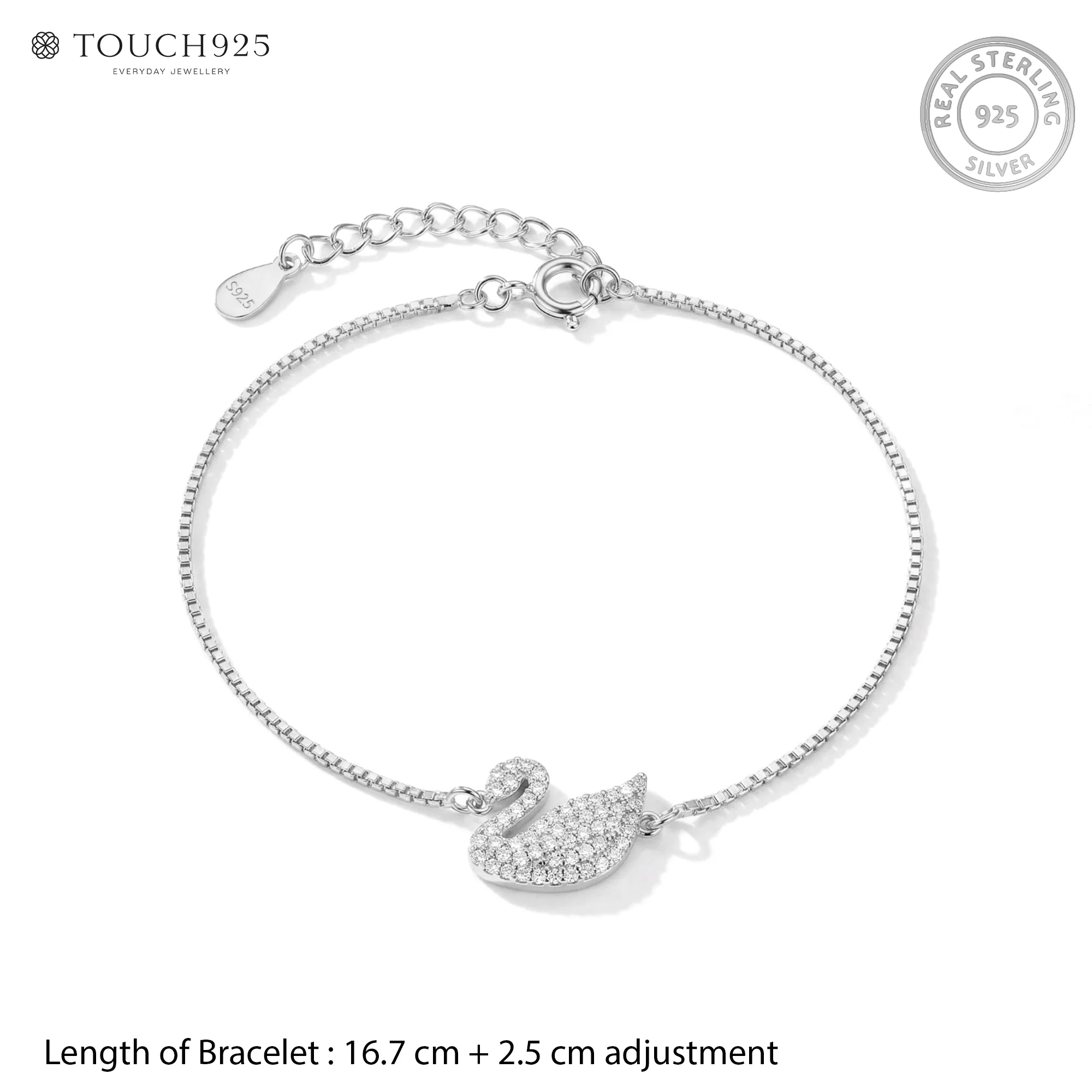 Swan CZ Bracelet - Image 5