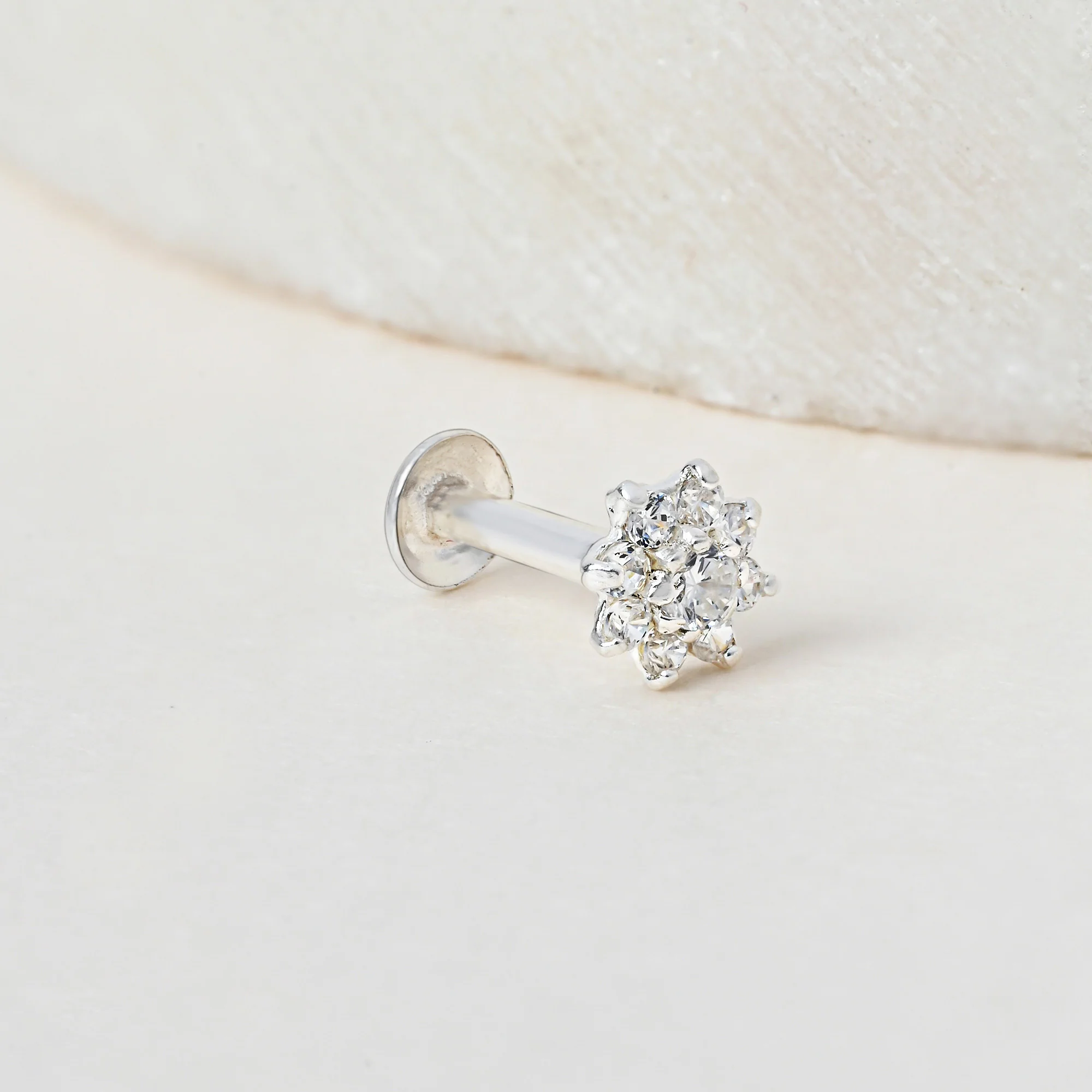Tara Bloom Silver Nose Pin