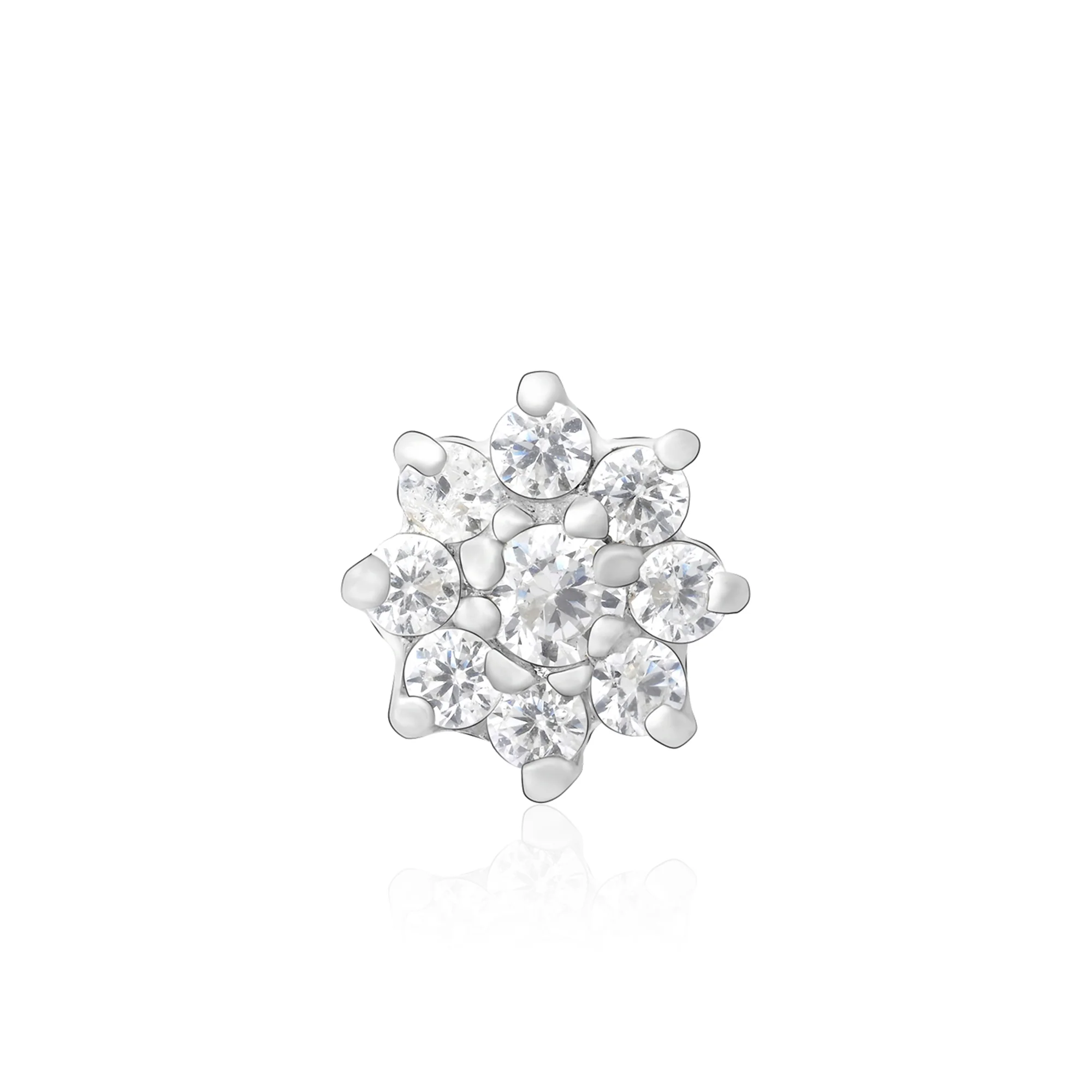 Tara Bloom Silver Nose Pin - Image 4