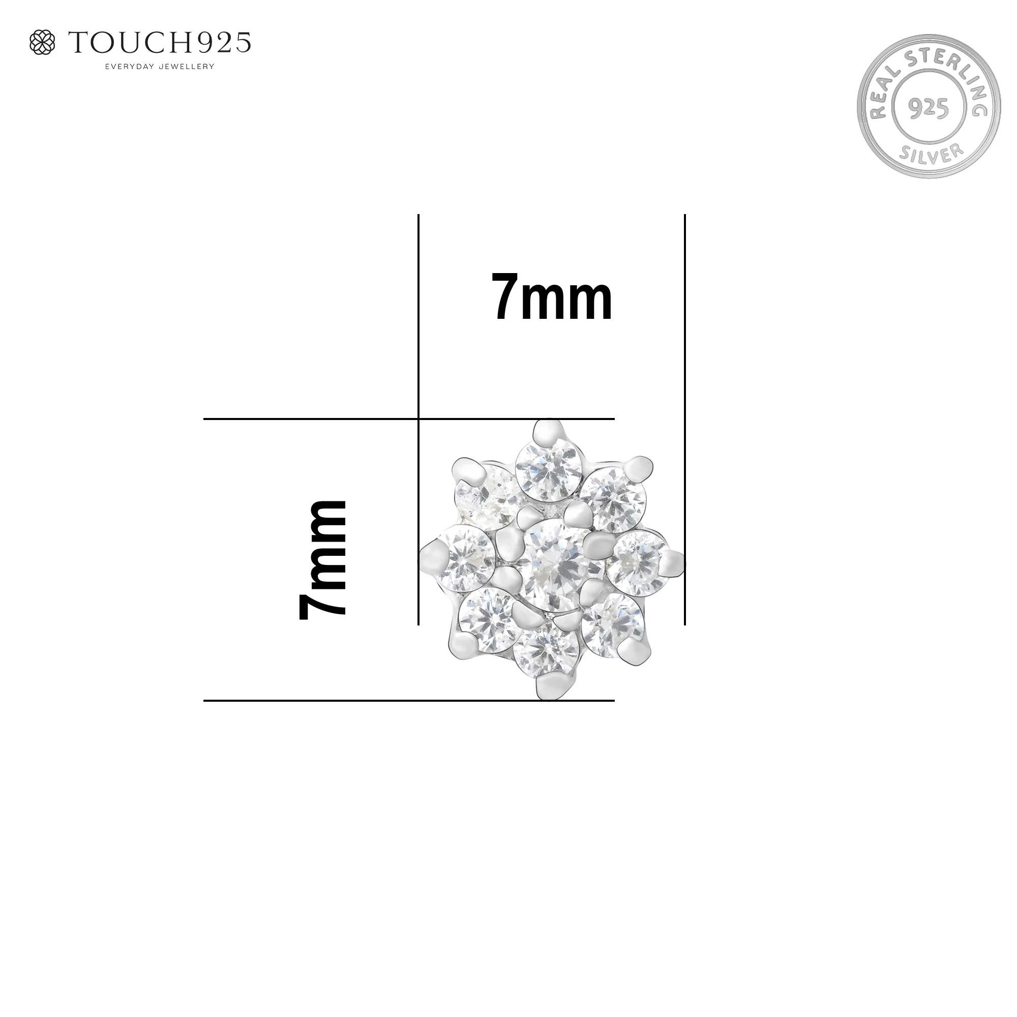 Tara Bloom Silver Nose Pin - Image 6