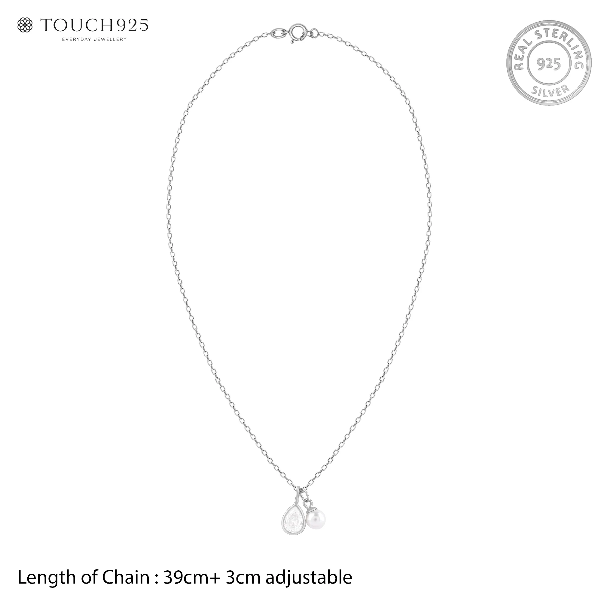 Teardrop Pearl Charm Chain - Image 7