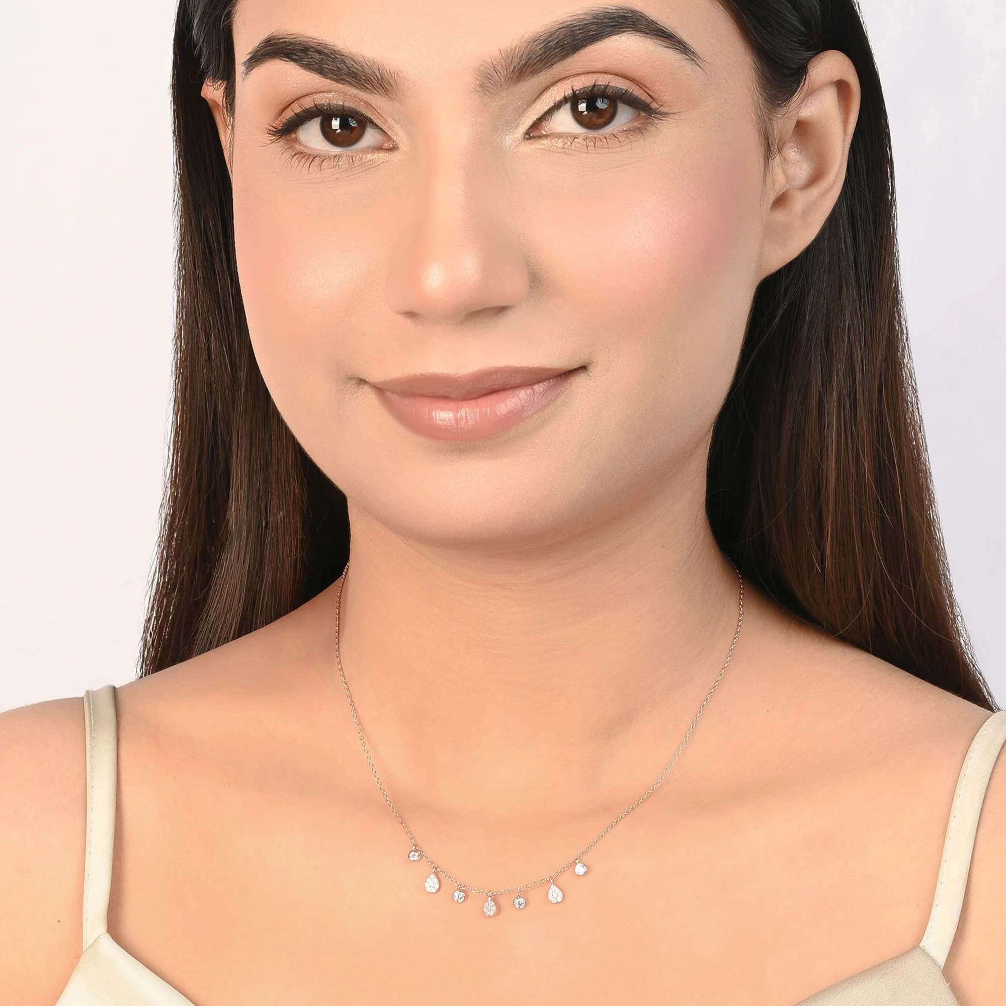 Teardrop Silver Charm Necklace - Image 10