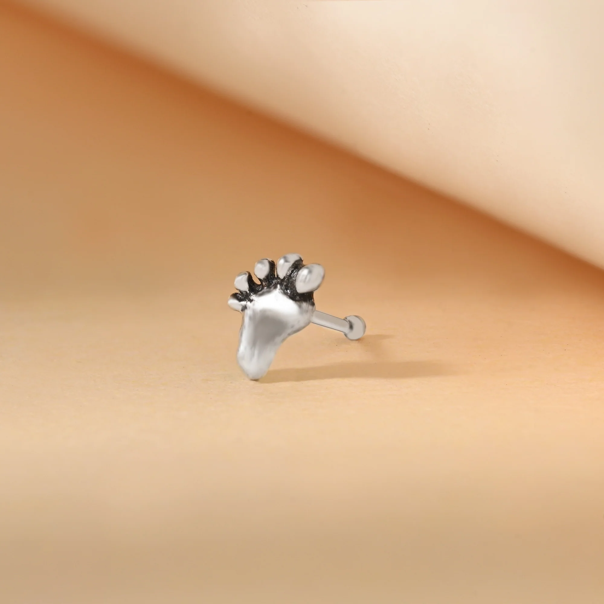 Tiny Steps Oxidised Nose Pin