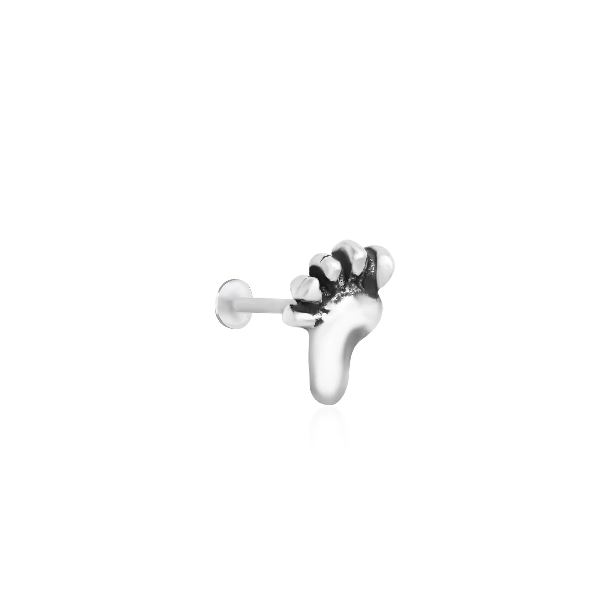 Tiny Steps Oxidised Nose Pin - Image 2